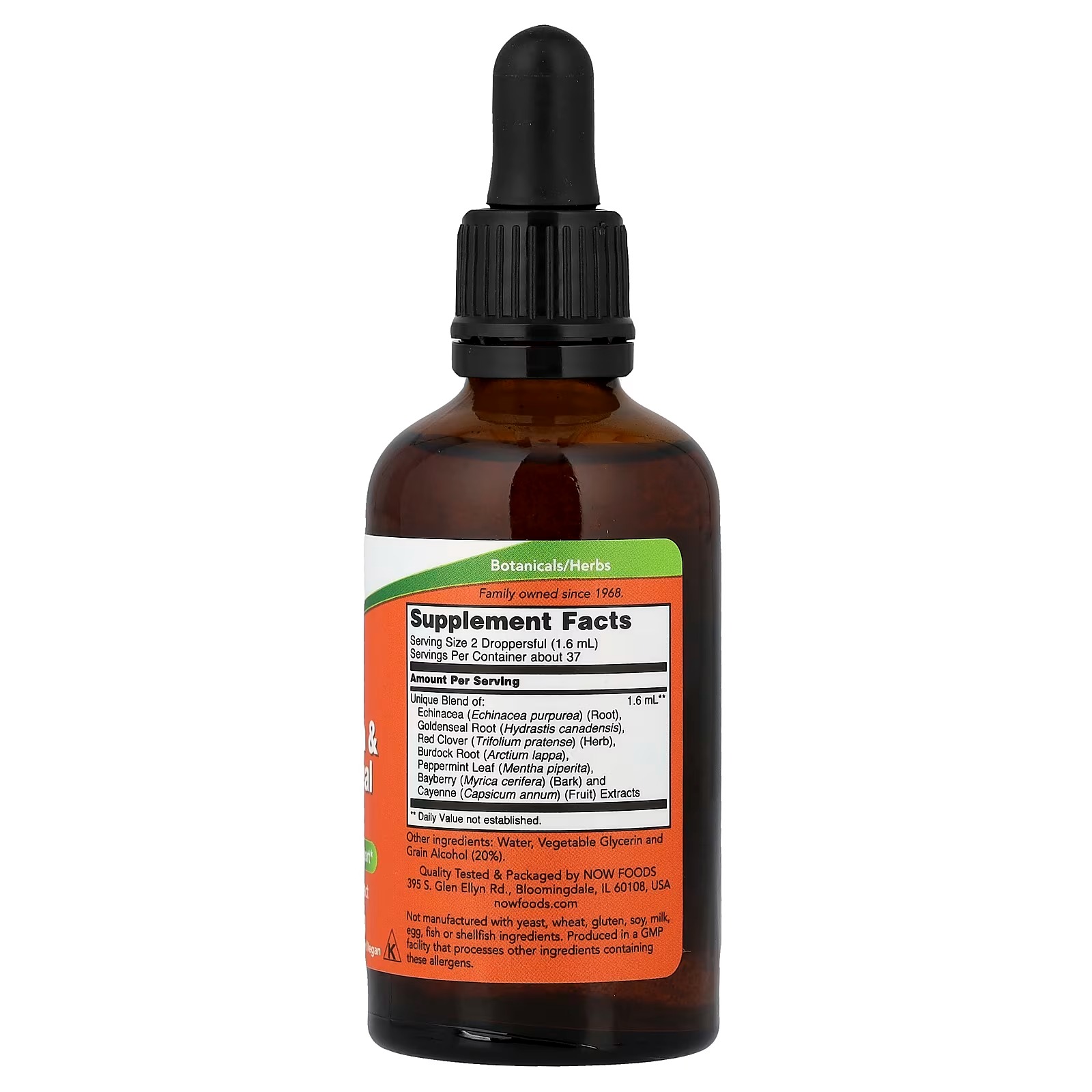 NOW Foods Echinacea & Goldenseal Plus with Dropper Immune System Support thumbnail 2