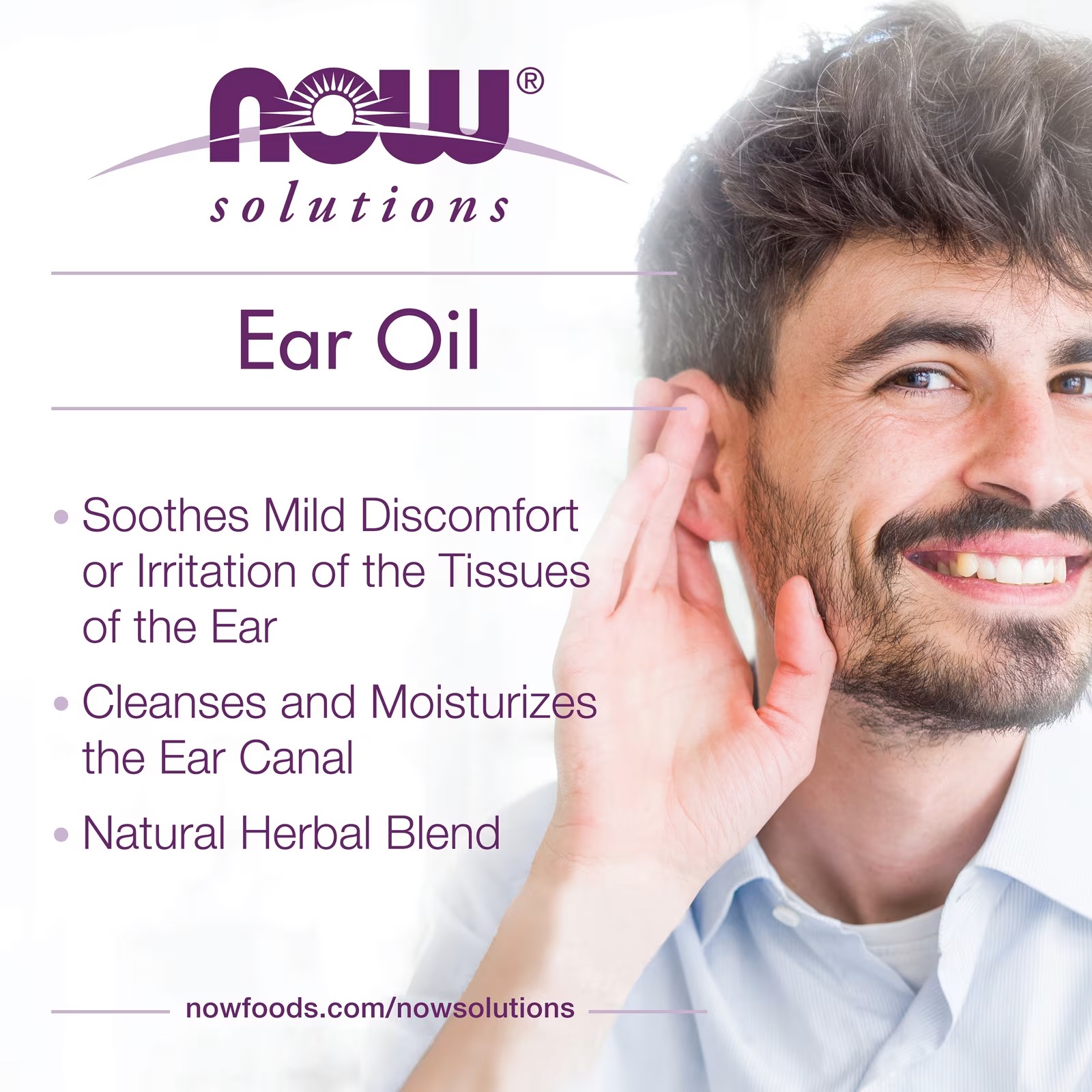 NOW Foods Solutions Ear Oil Soothing Herbal Blend Great on Mild Discomfort or Irritation thumbnail 3