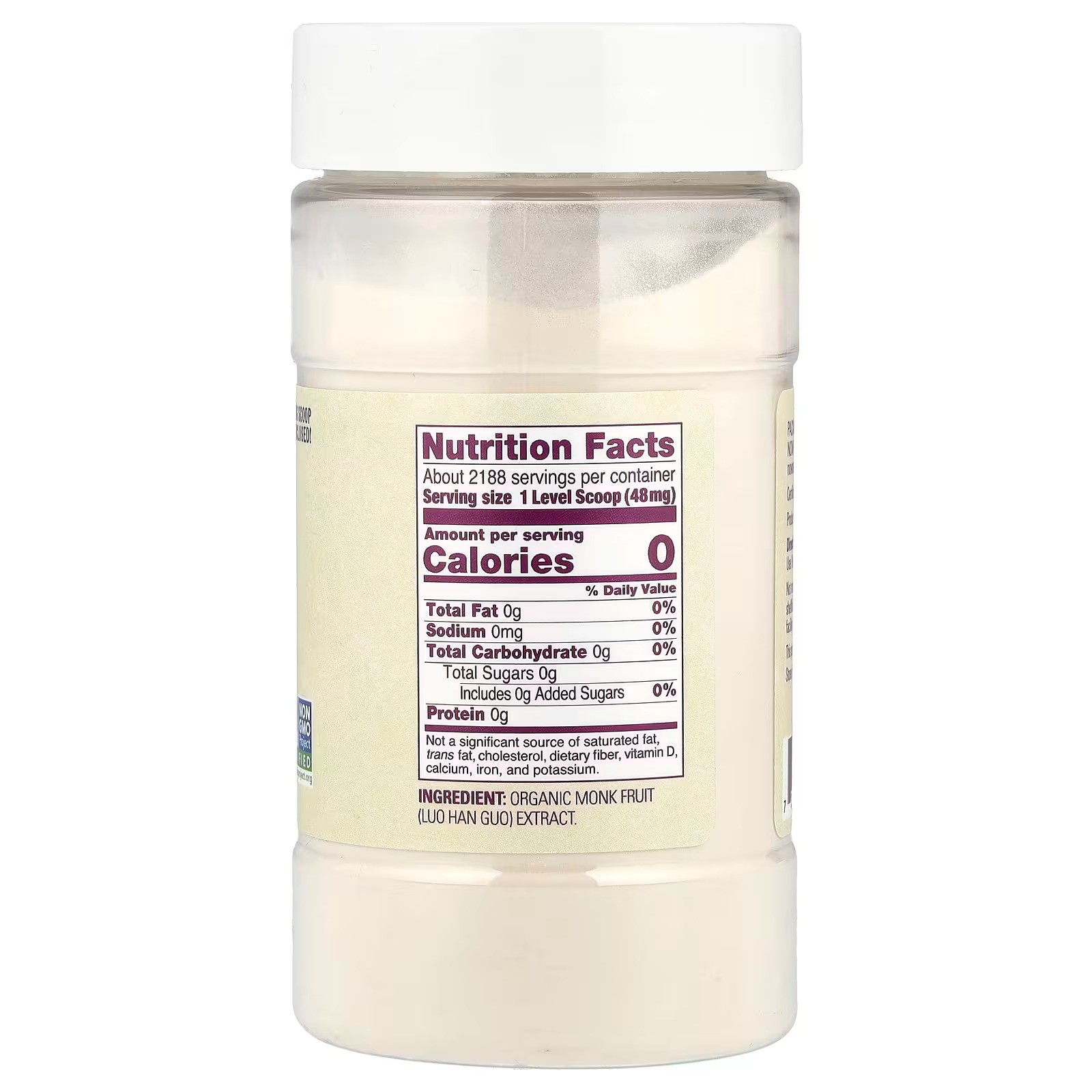 NOW Foods Certified Organic Monk Fruit Extract Powder w/ Scoop thumbnail 2