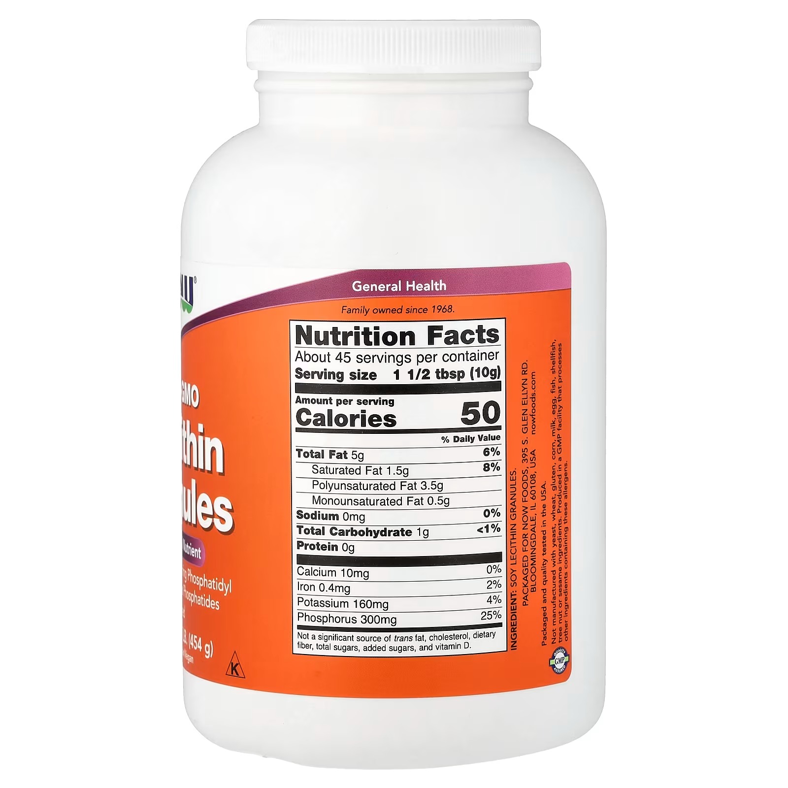 NOW Foods 2 Pack Sunflower Lecithin Pure Powder (454 g) thumbnail 2