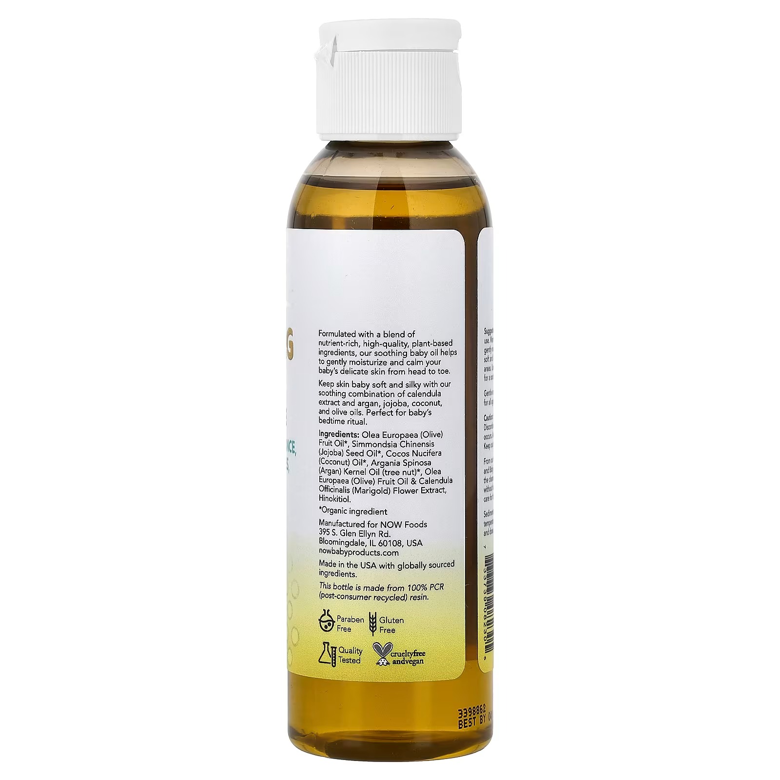 NOW Foods Soothing Baby Oil Fragrance Free  (118 ml) thumbnail 2