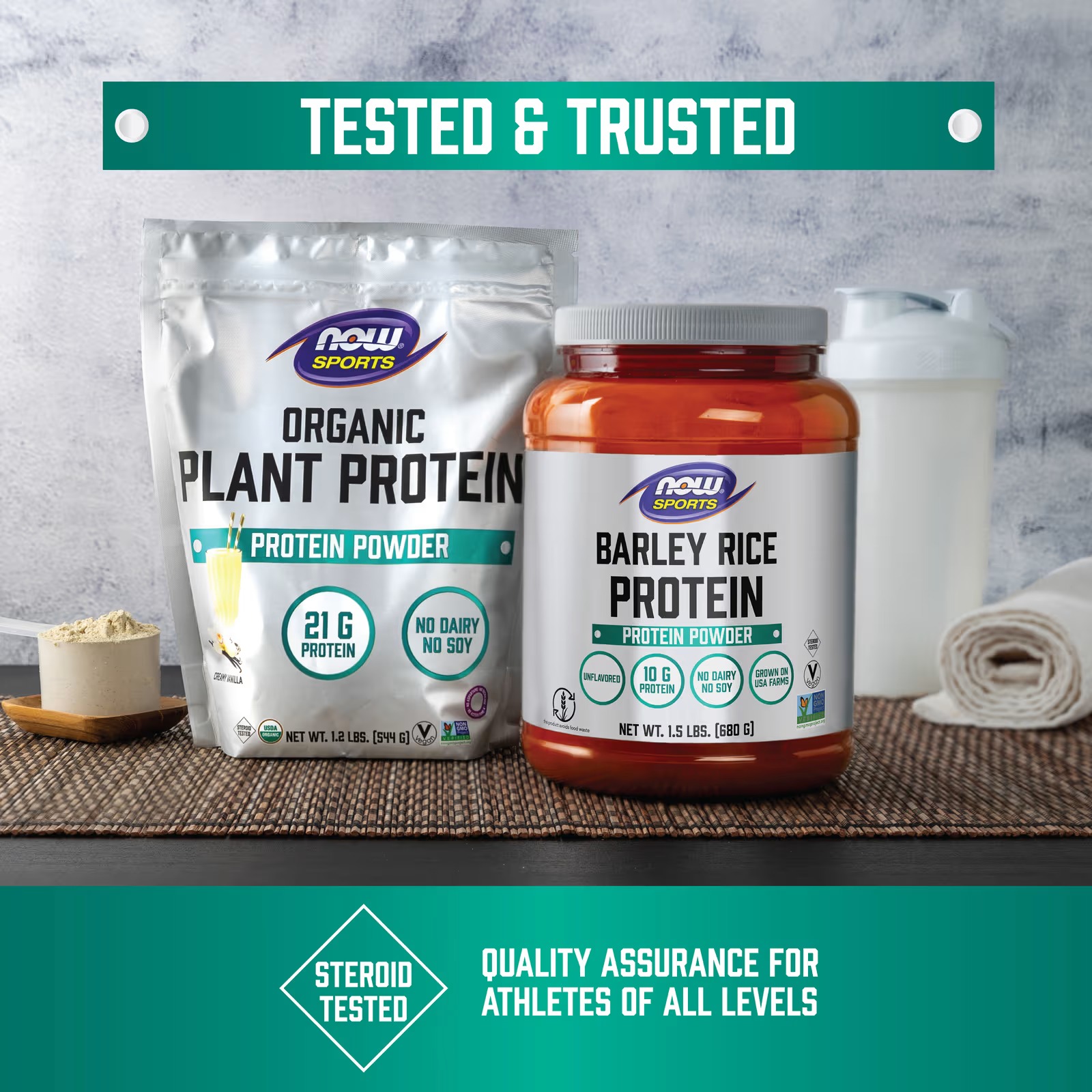 NOW Foods Sports Nutrition Plant Protein Complex 22 g Creamy Vanilla Powder thumbnail 3
