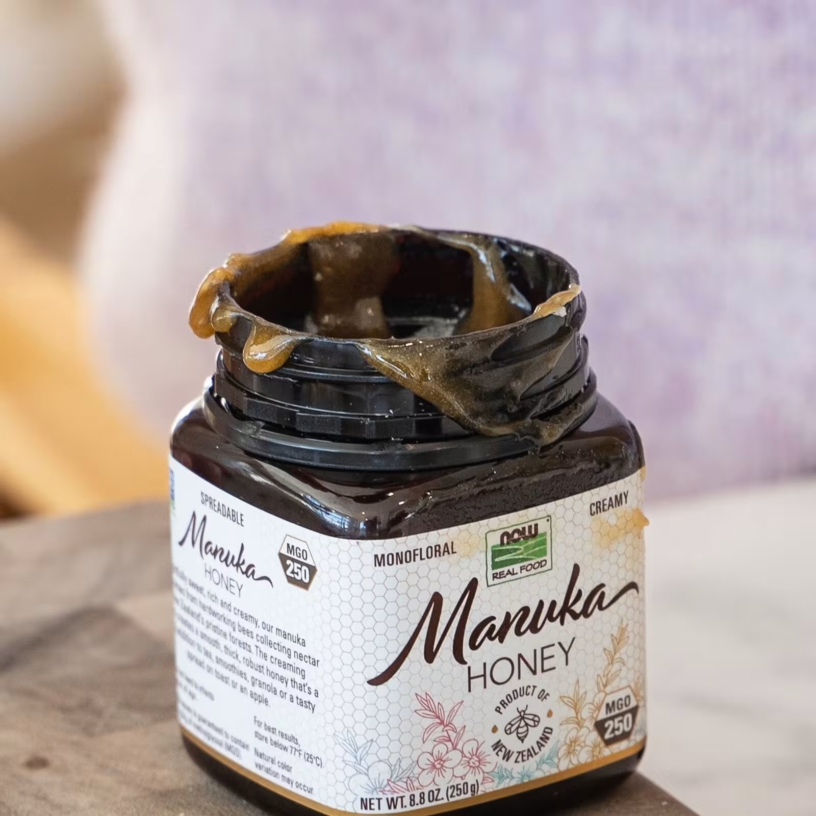 NOW Foods Manuka Honey Sweet Rich And Robust Flavor With A Creamy Texture 250 g thumbnail 4