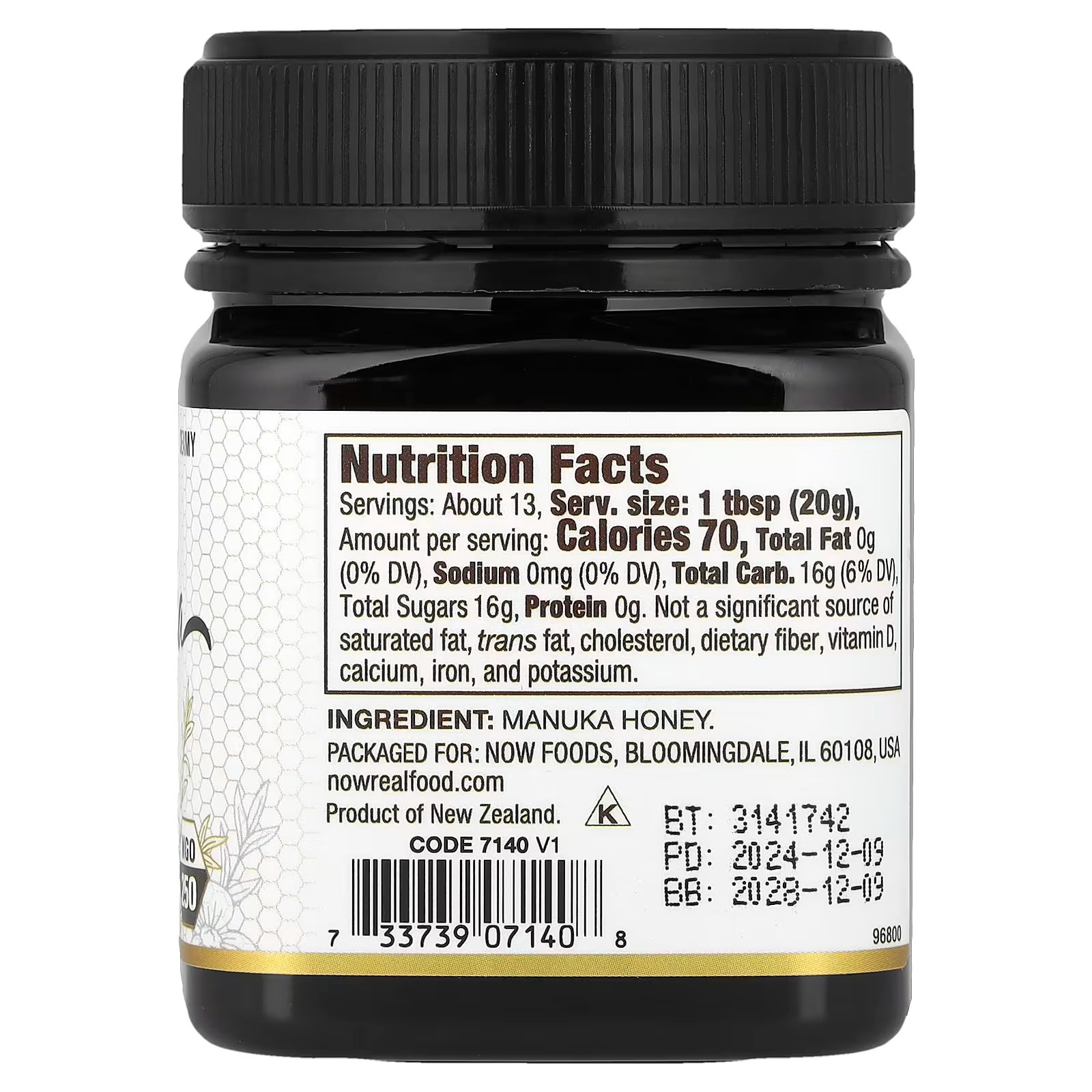 NOW Foods Manuka Honey Sweet Rich And Robust Flavor With A Creamy Texture 250 g thumbnail 2