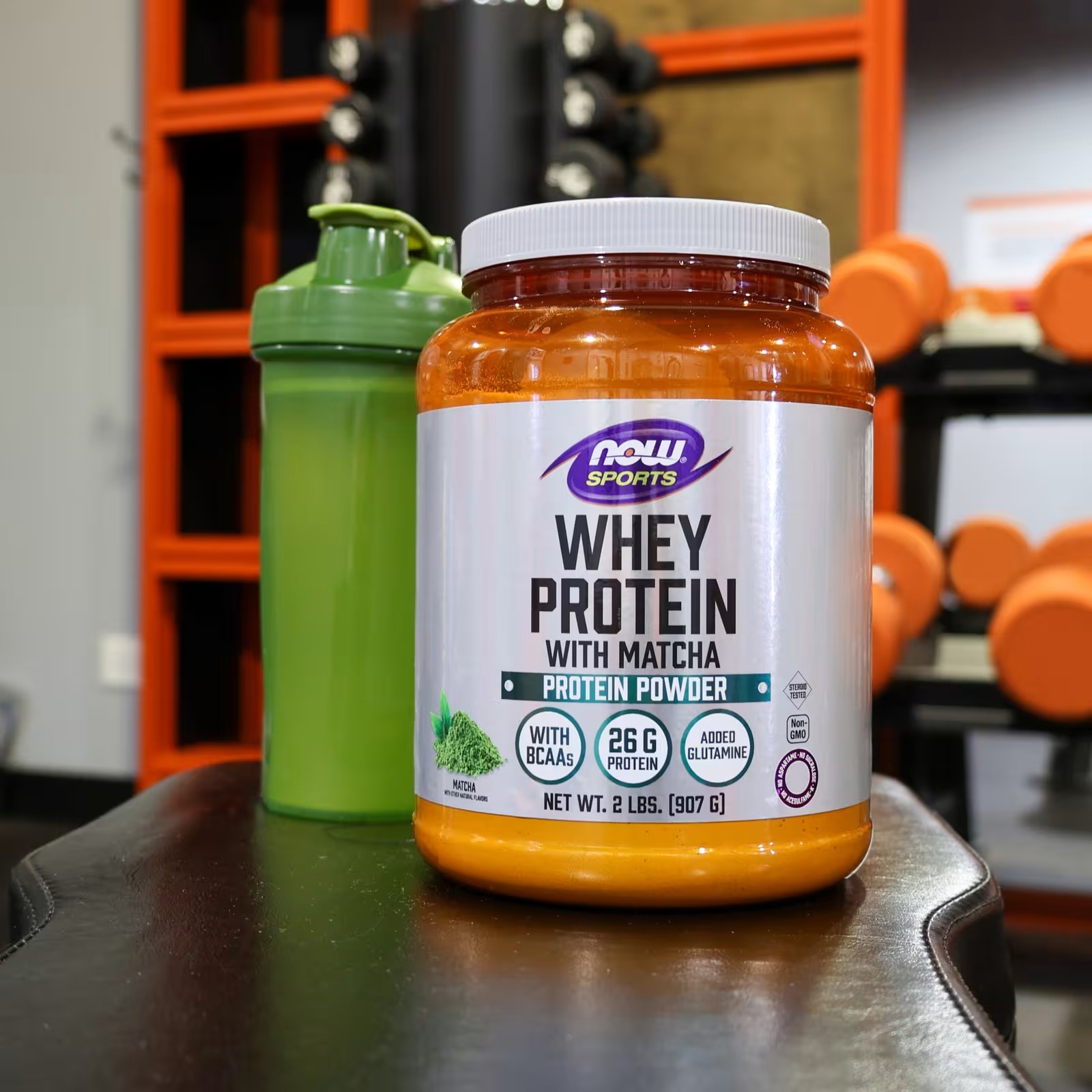 Now Foods Sports Whey Protein 26 g with BCAAs Matcha Powder 907 g thumbnail 5