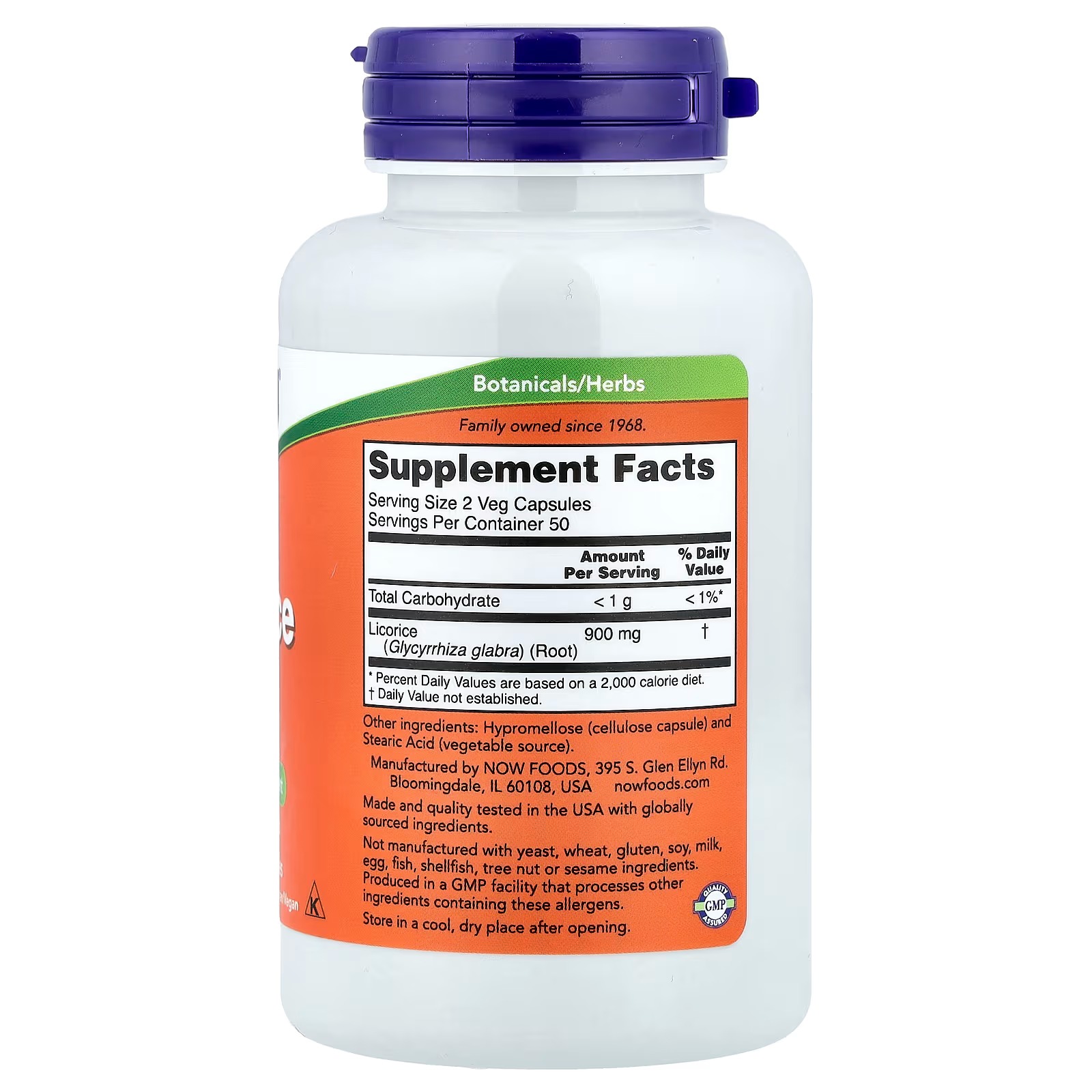 NOW Foods Licorice Root 450 mg 100 Veg Capsules thumbnail 2