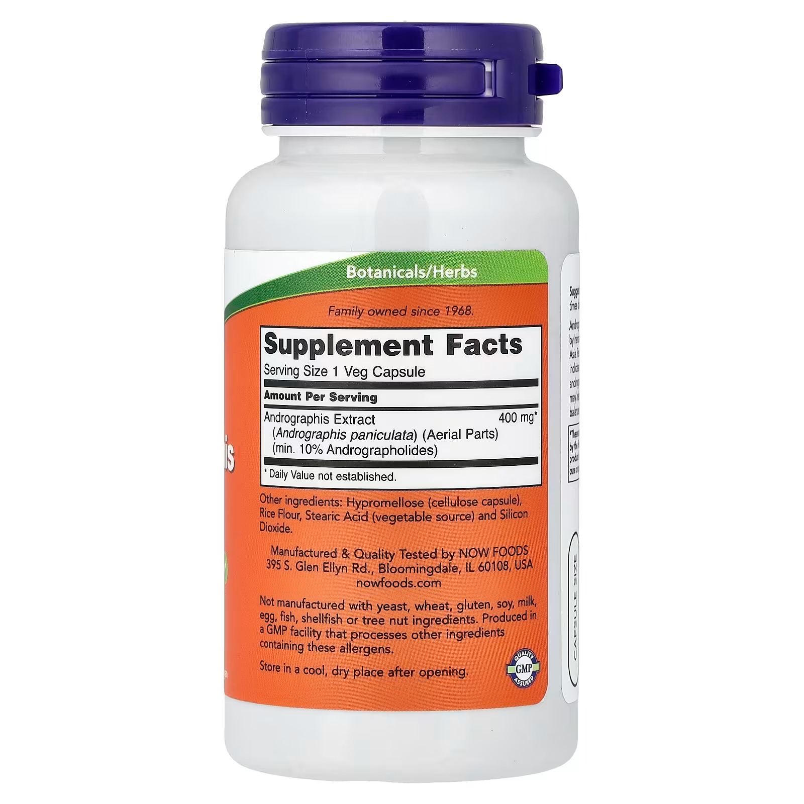 Now Foods Andrographis Extract 400 mg 90 Veg Capsules thumbnail 2