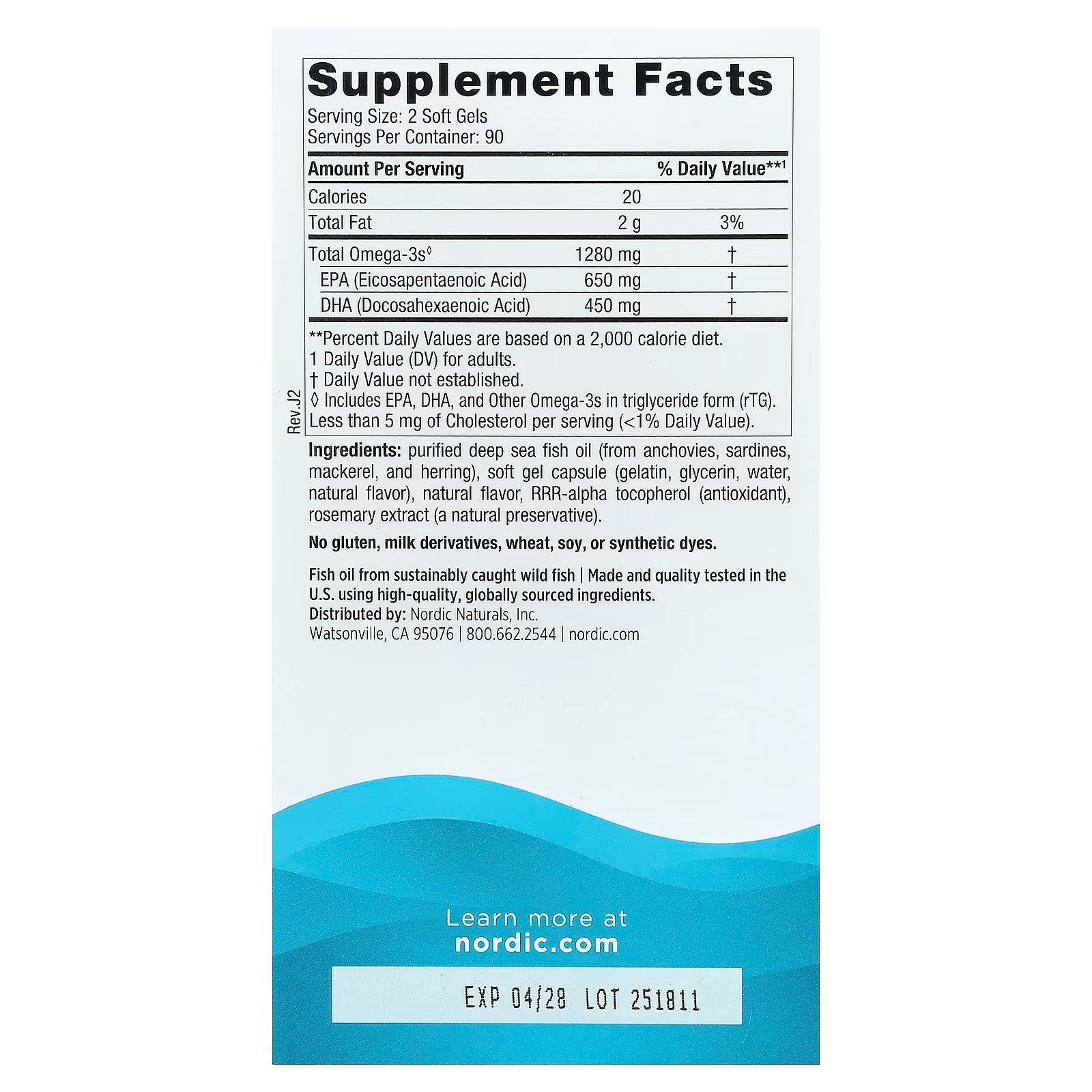 Nordic Naturals Ultimate Omega 1280mg Omega-3 Fish Oil Lemon - 180 Count -high-potency-omega-3-fish-oil 90, Softgels thumbnail 2