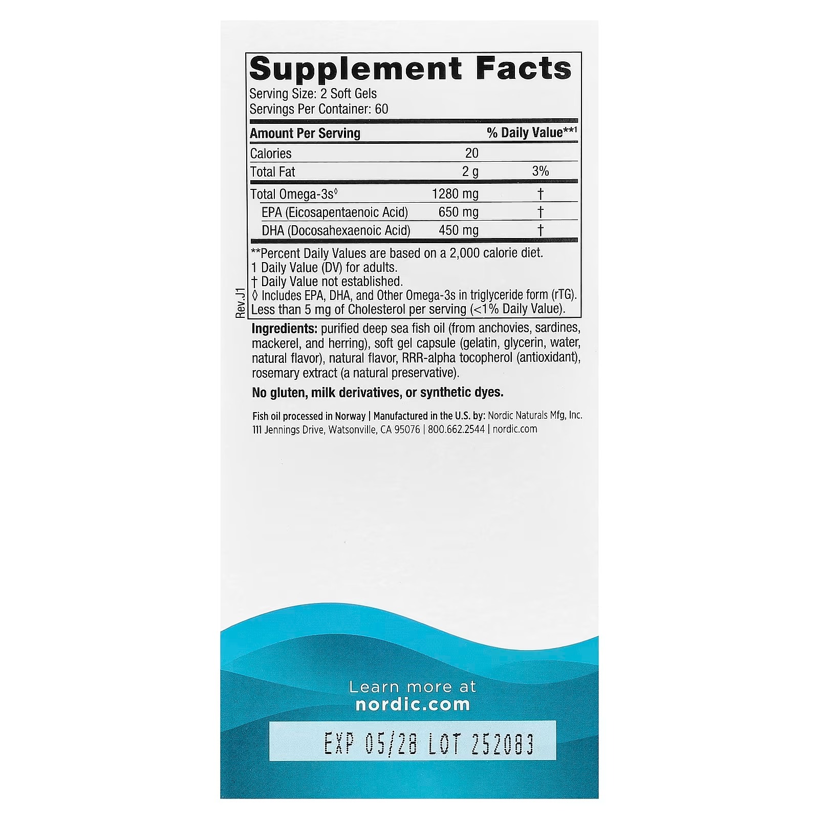 Nordic Naturals Ultimate Omega® Great Lemon 120 Soft Gels (640 mg per Soft Gel) thumbnail 2