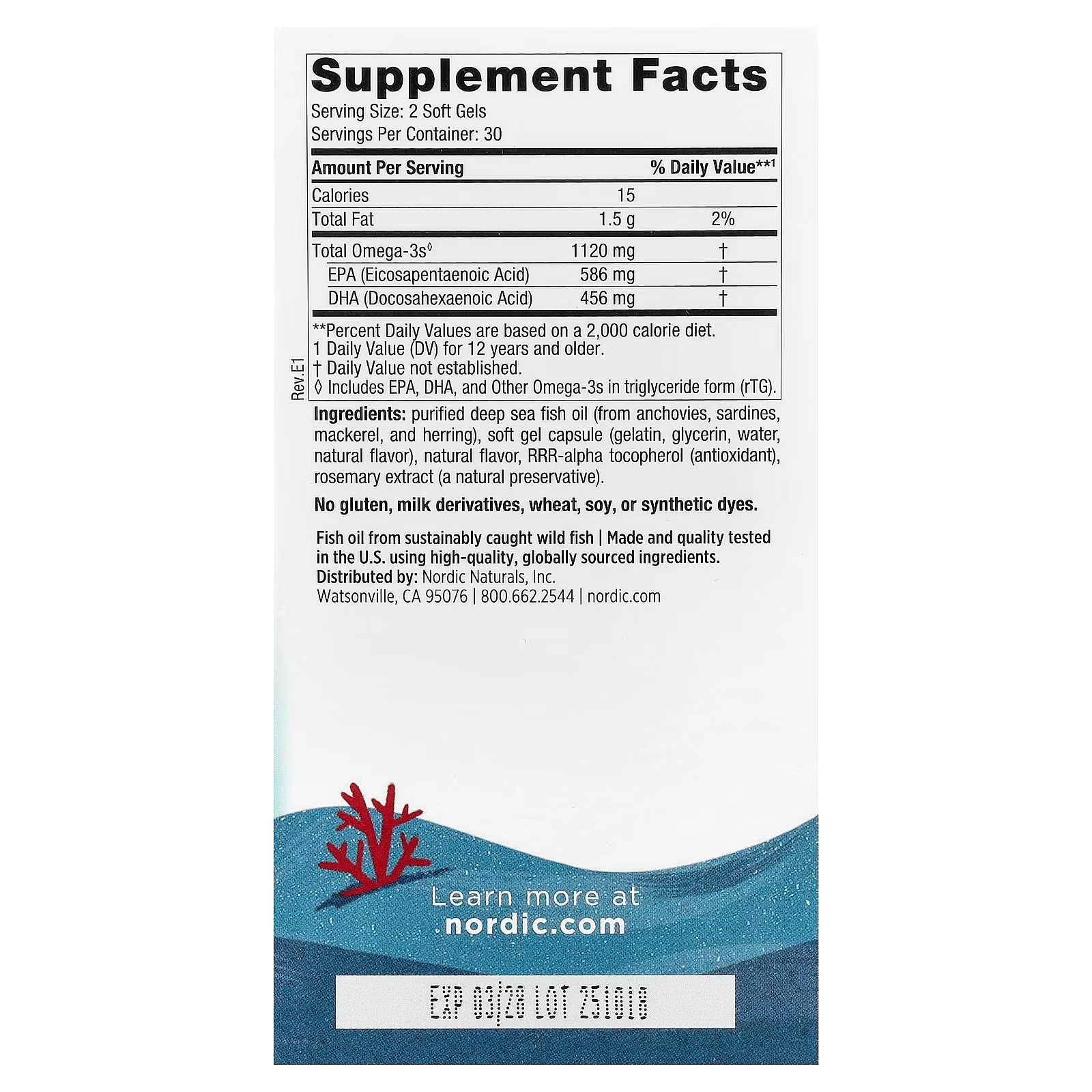 Nordic Naturals Teen Ultimate Omega® Fish Oil Ages 12+ Strawberry 60 Mini Soft Gels thumbnail 2