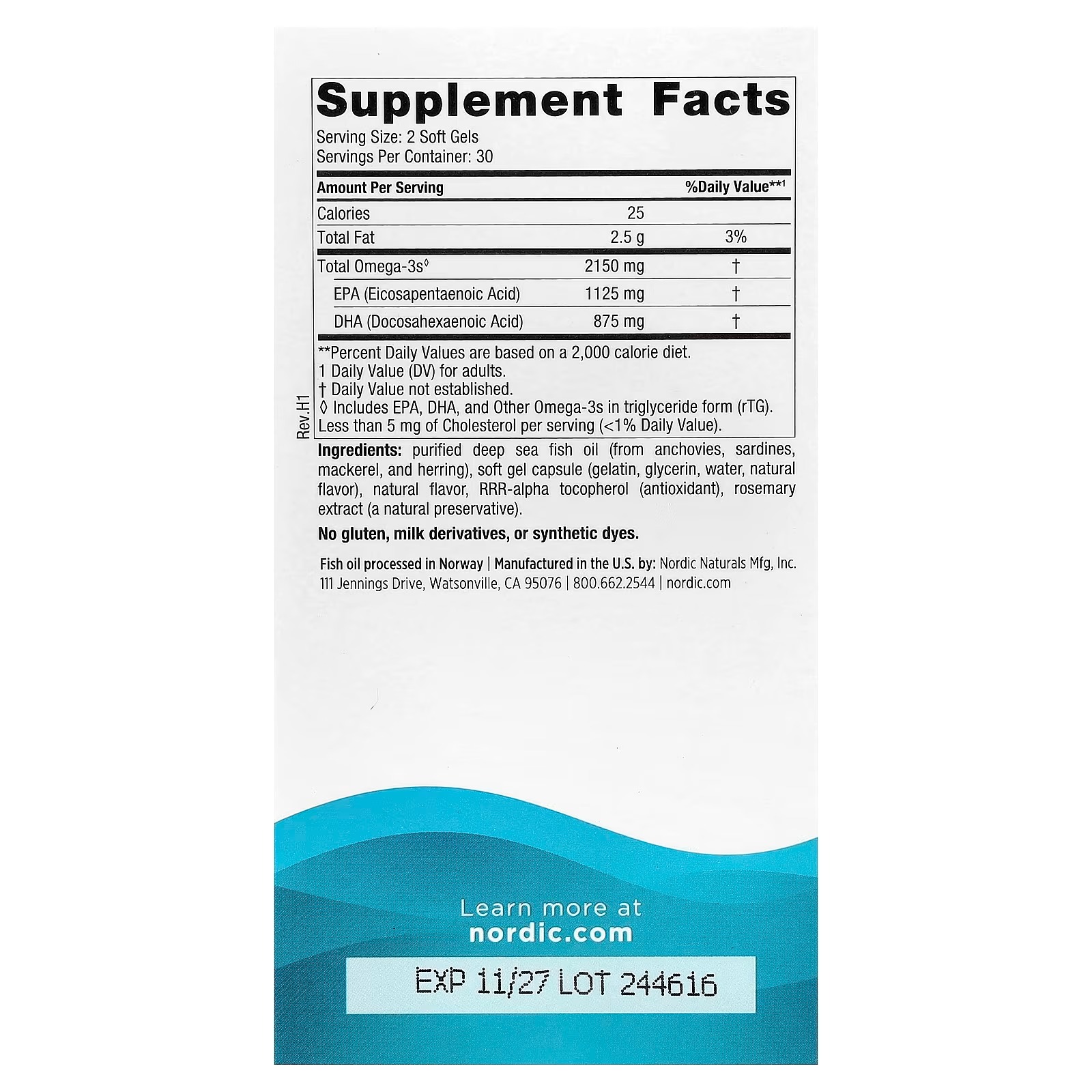 Nordic Naturals Ultimate Omega 2X 2150mg Fish Oil, Lemon - | High-potency 2X formula with EPA & DHA for brain & heart health. Non-GMO 60 soft gels. thumbnail 2