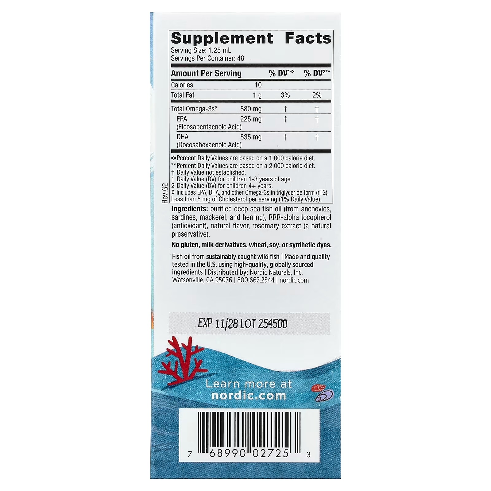 Nordic Naturals Children's DHA™ Xtra, Ages 1+ Great Berry Punch 2 fl oz (60 ml) thumbnail 2