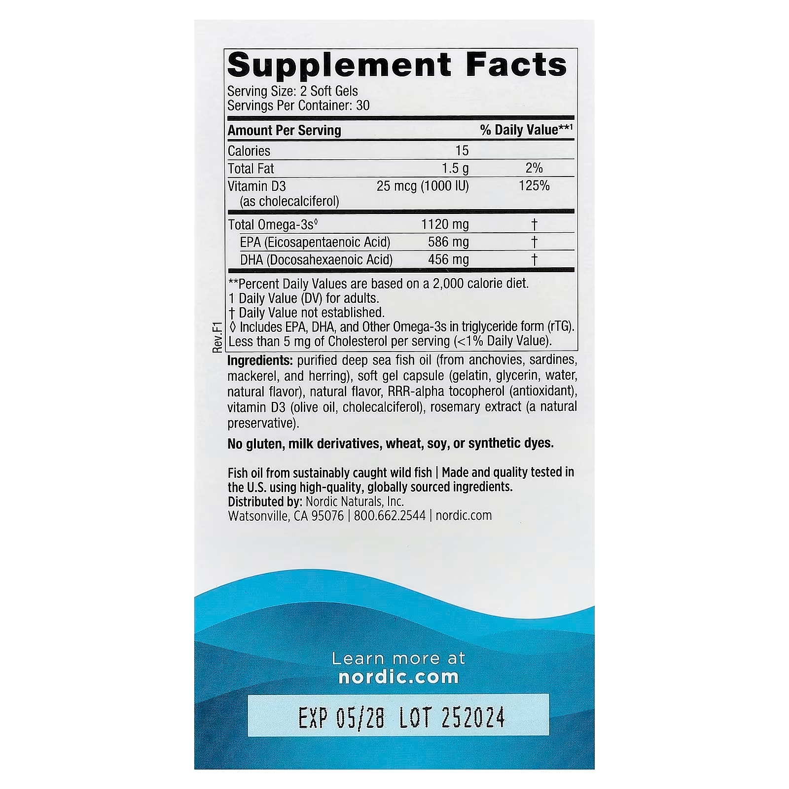 Nordic Naturals Ultimate Omega-D3,1280mg + 1000IU D3 Lemon - 120 Count | Omega-3 Fish Oil with EPA & DHA + Vitamin D3 thumbnail 2