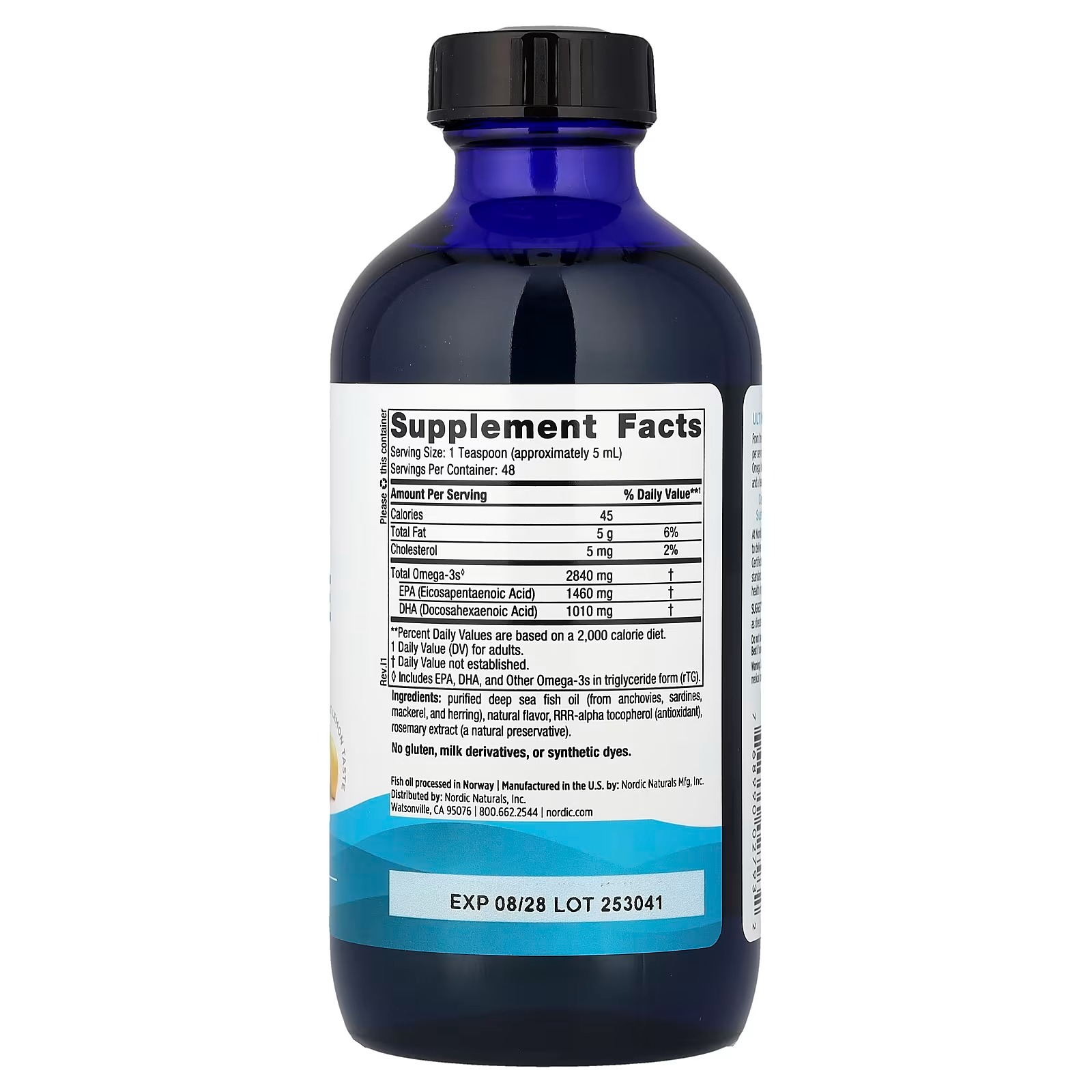 Nordic Naturals Store Nordic Naturals Ultimate Omega Liquid 2840mg Fish Oil Lemon Flavor - 8oz | Fish Oil Supplement with EPA & DHA thumbnail 2