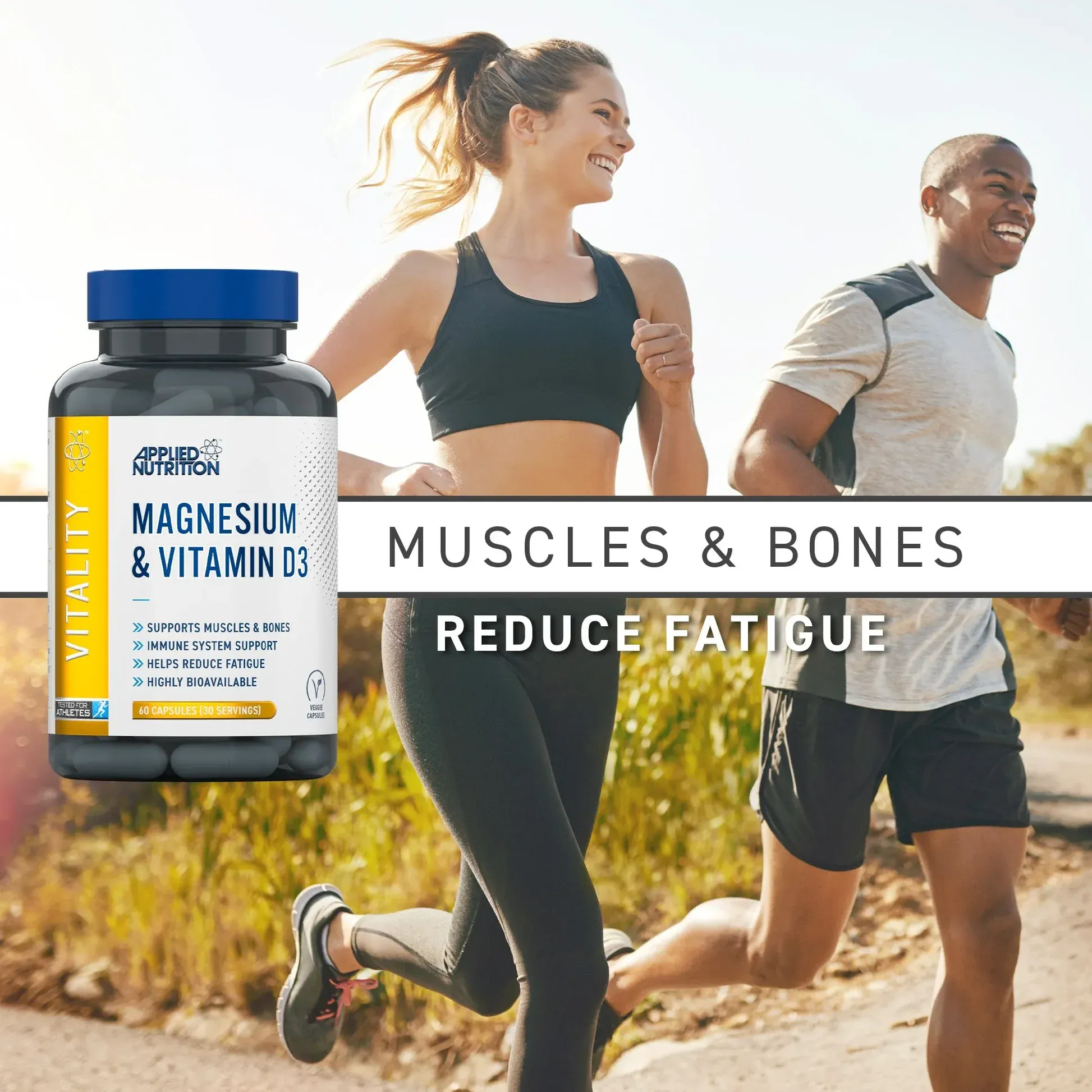 Applied Nutrition Magnesium & Vitamin D3 Best Immune Support 60 Capsules thumbnail 3