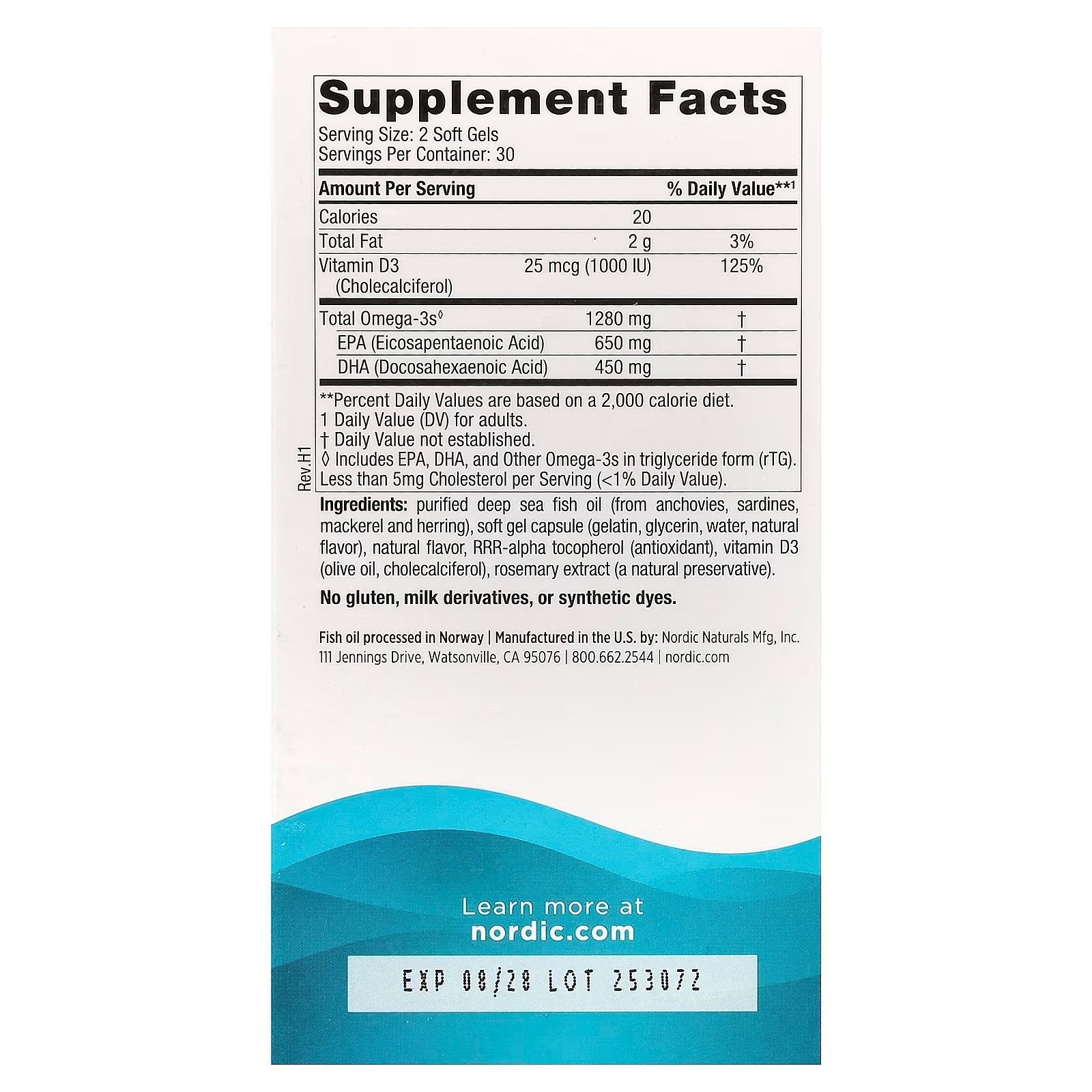 Nordic Naturals Ultimate Omega-D31280mg + 1000IU D3 Lemon - 120 Count | Omega-3 Fish Oil with EPA & DHA + Vitamin D3. Supports brain thumbnail 2