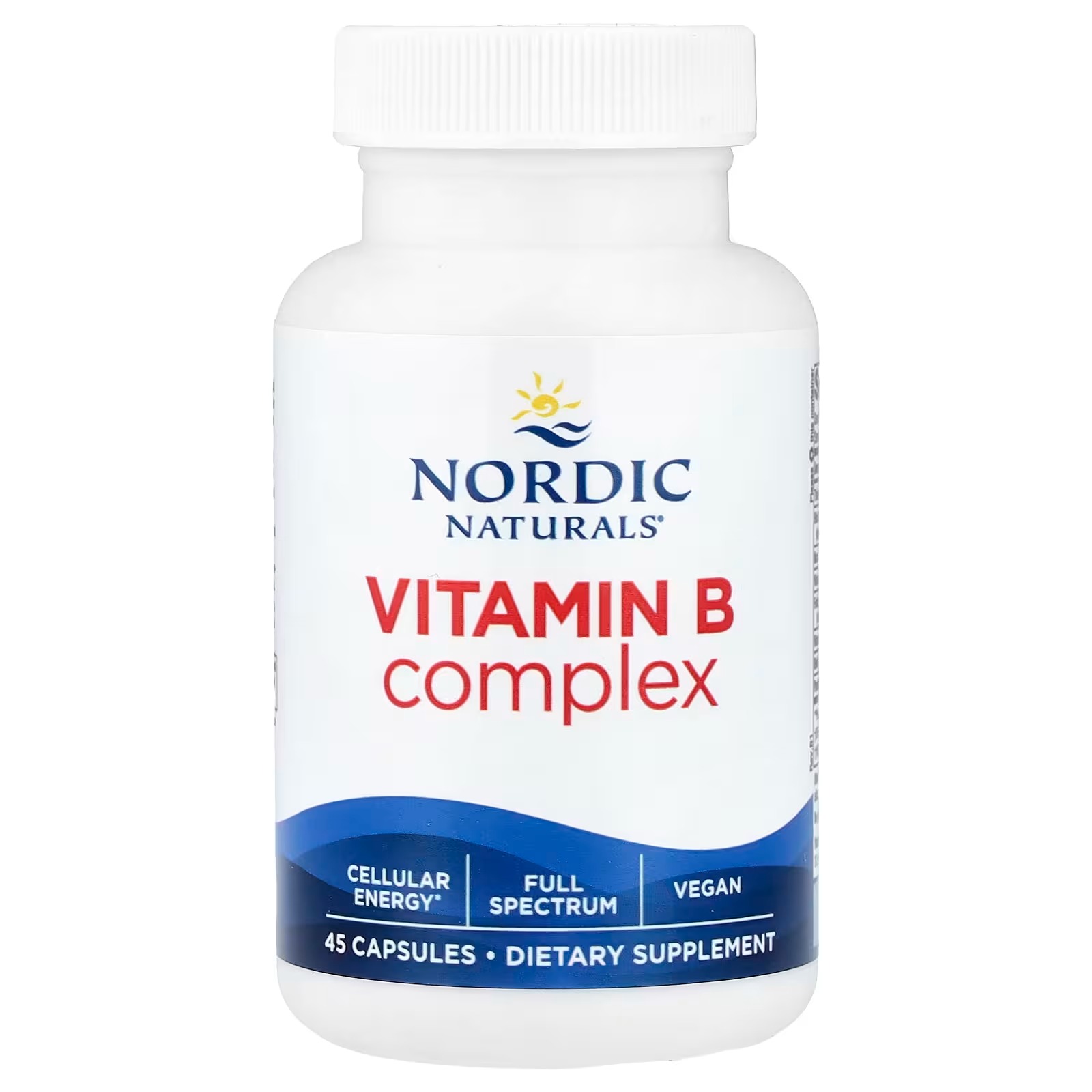 Nordic Naturals Vitamin B Complex Energy Metabolism - 45 Capsules | 8 essential B vitamins: B1 Thiamine B2 Riboflavin B3 Niacin B6 B12 B9 Folate B7 Biotin B5 thumbnail 3