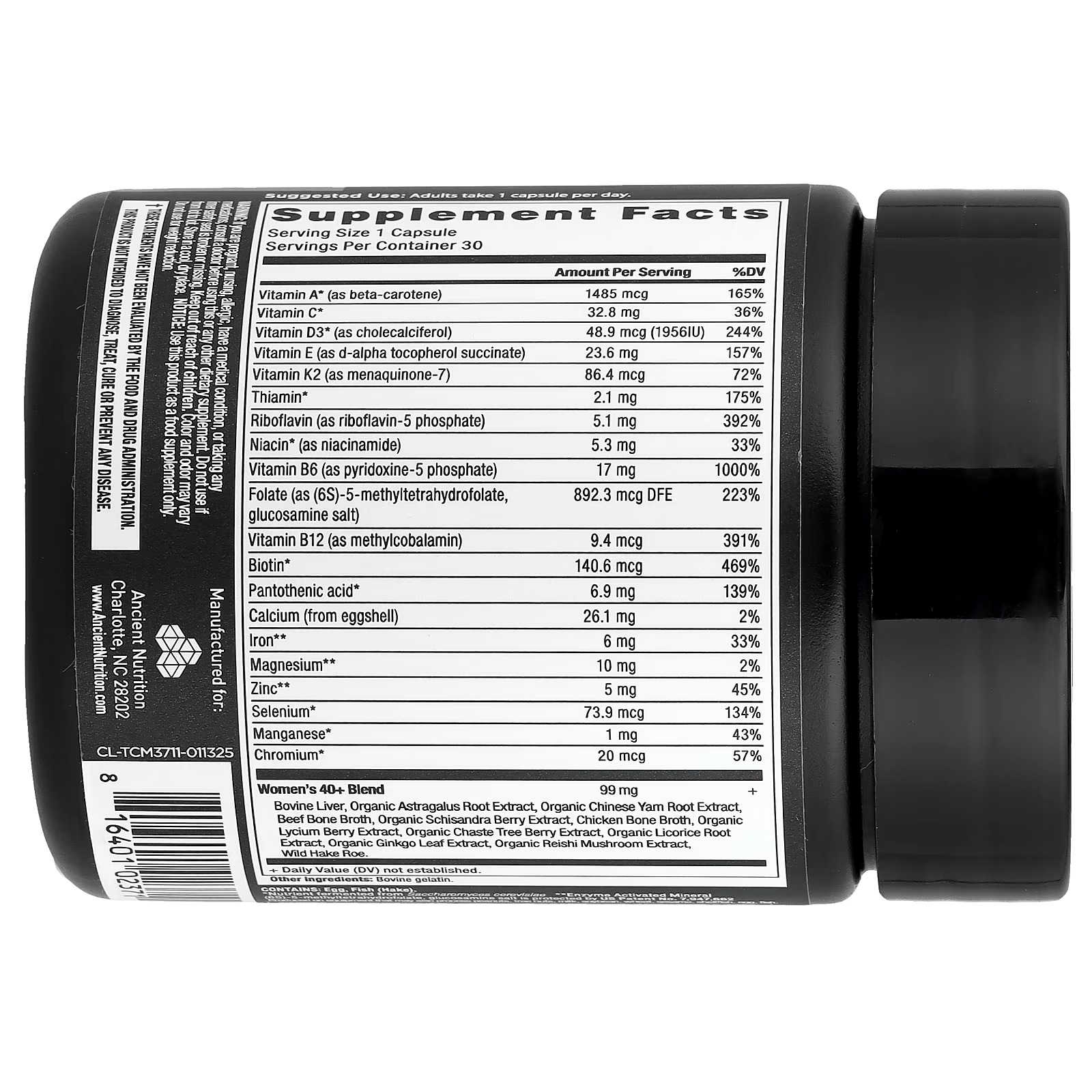 Ancient Nutrition Methylated Multivitamin for Women 40+ – Once Daily Women's Multivitamin Supplemen thumbnail 2