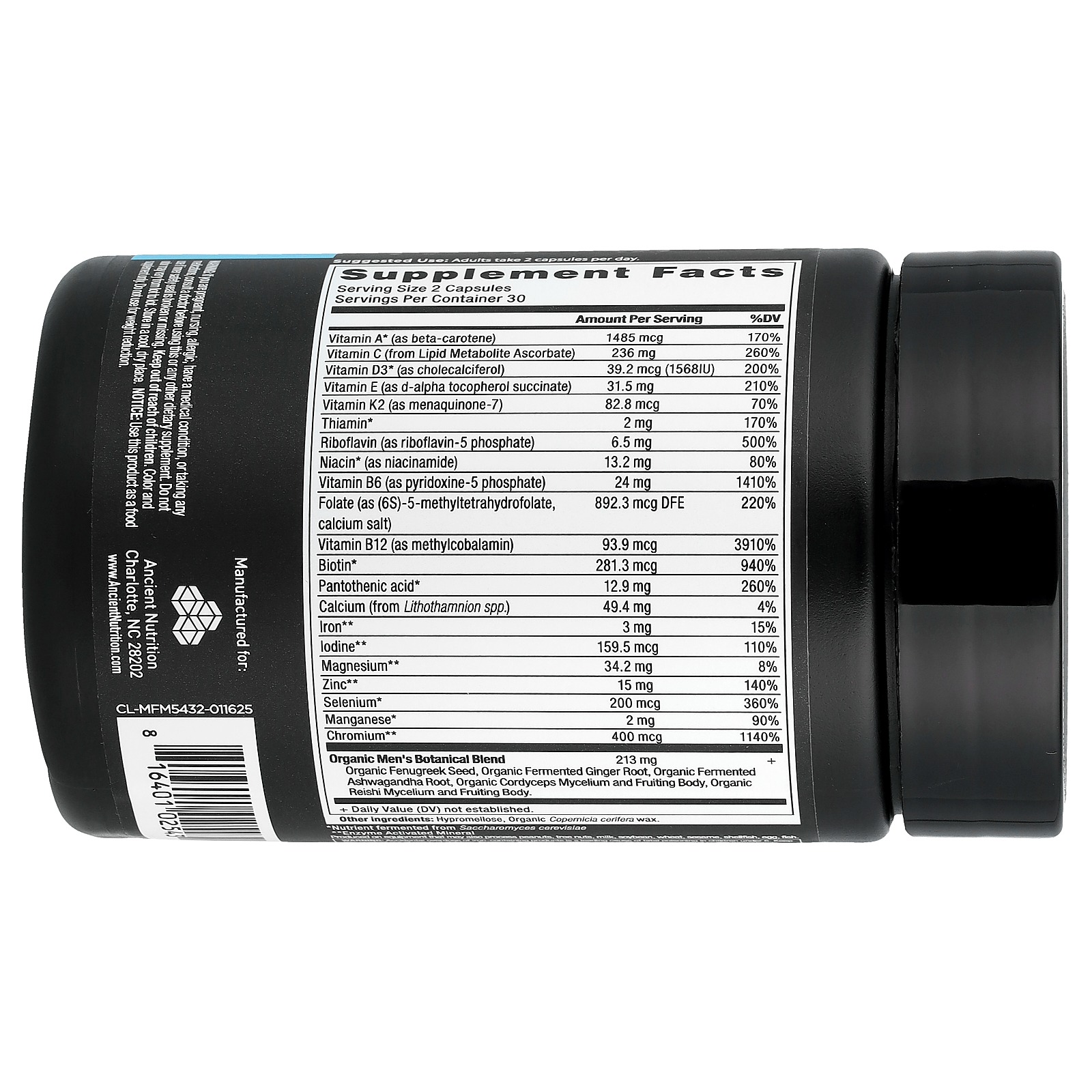 Ancient Nutrition Men’s Fermented Methylated Multivitamin – Daily Men’s Multivitamin & Wellness Supplement thumbnail 2