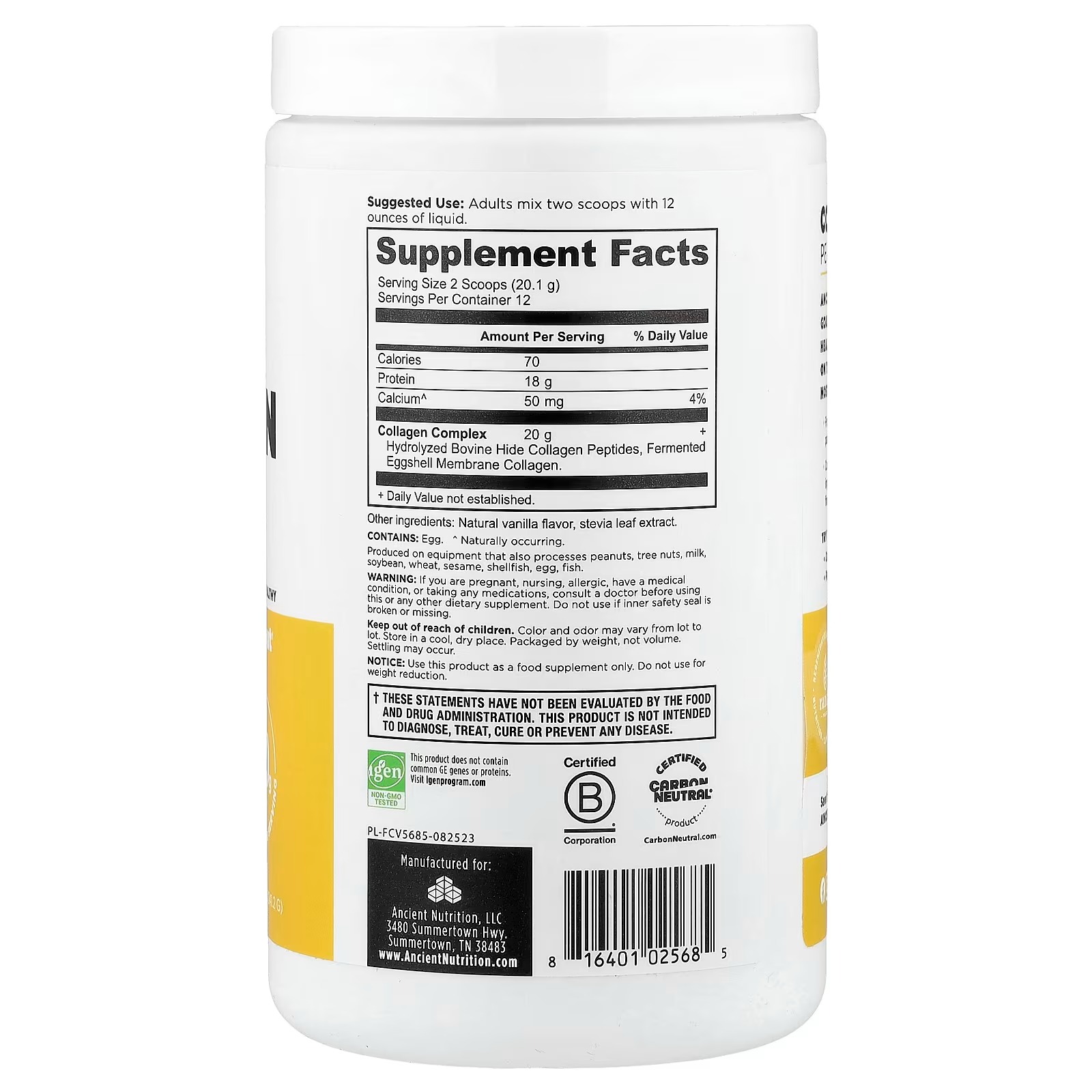 SEO-Optimized Product Title: Ancient Nutrition Hydrolyzed Collagen Peptides Powder – Vanilla Flavor, Collagen Protein Supplement thumbnail 2
