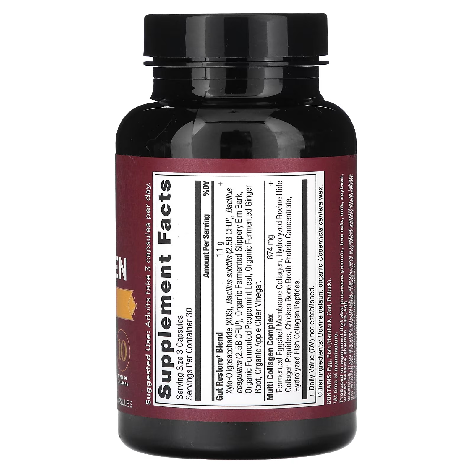 Ancient Nutrition Hydrolyzed Multi Collagen Peptides Capsules – Collagen Peptides Supplement for Daily Wellness thumbnail 2
