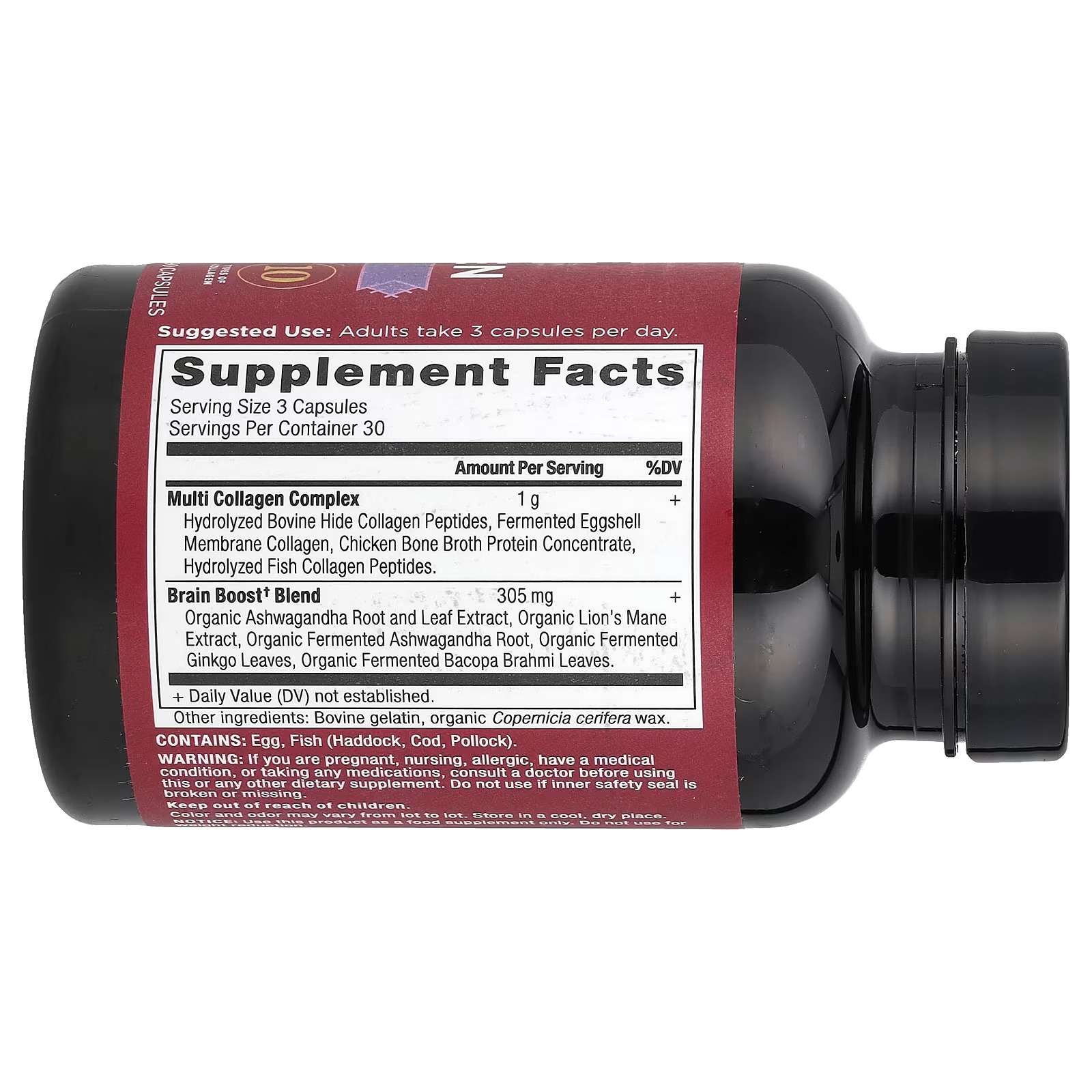 SEO-Optimized Product Title: Ancient Nutrition Hydrolyzed Multi Collagen Peptides Capsules – Brain Boost, Collagen Supplement thumbnail 2
