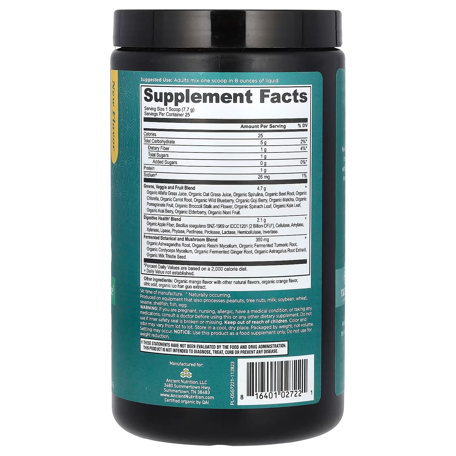 SEO-Optimized Product Title: Ancient Nutrition Organic Super Greens Powder – Mango Flavor with Probiotics, Organic Greens Supplemen thumbnail 2