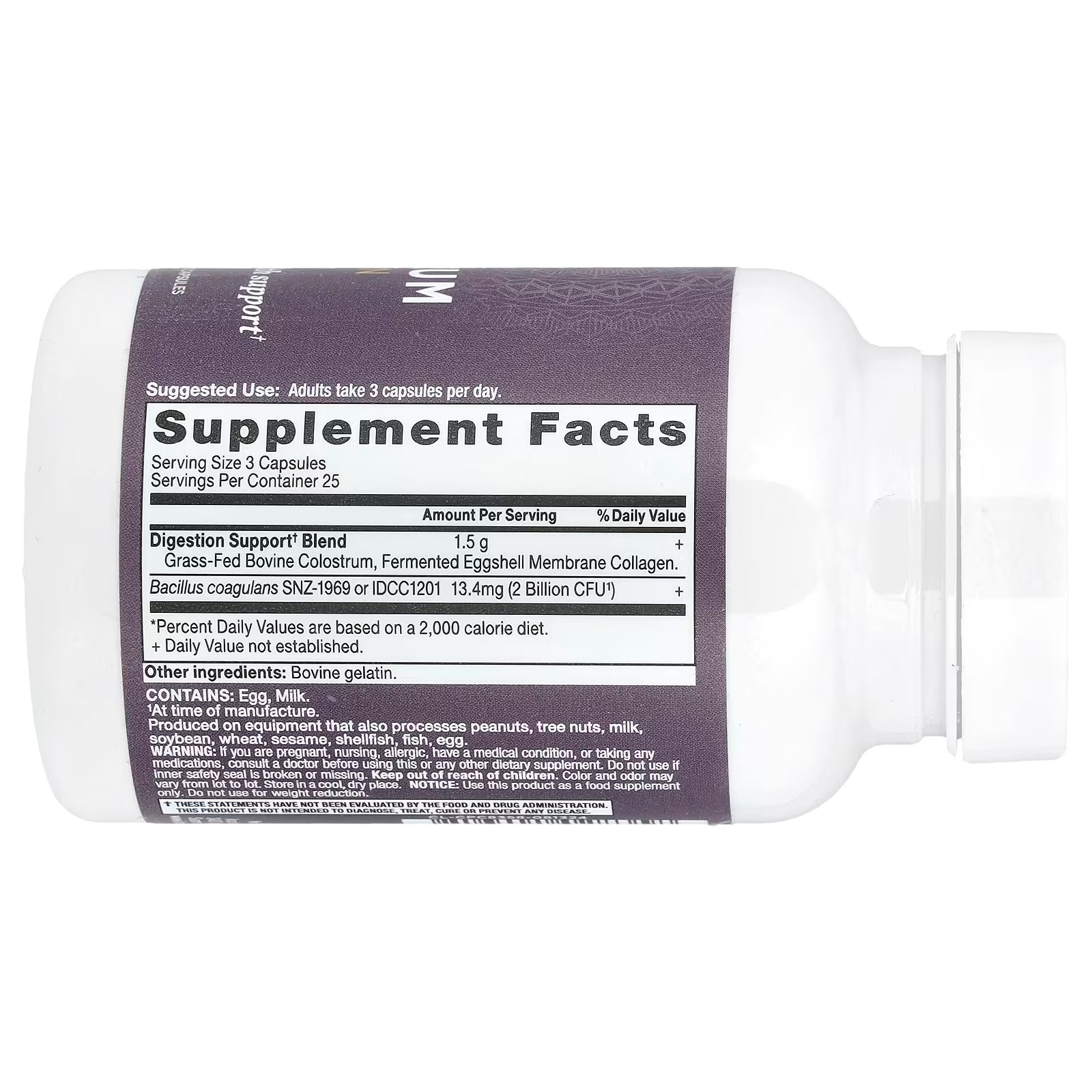 Ancient Nutrition Grass-Fed Bovine Colostrum + Collagen Capsules – Superfood & Wellness Supplement thumbnail 2