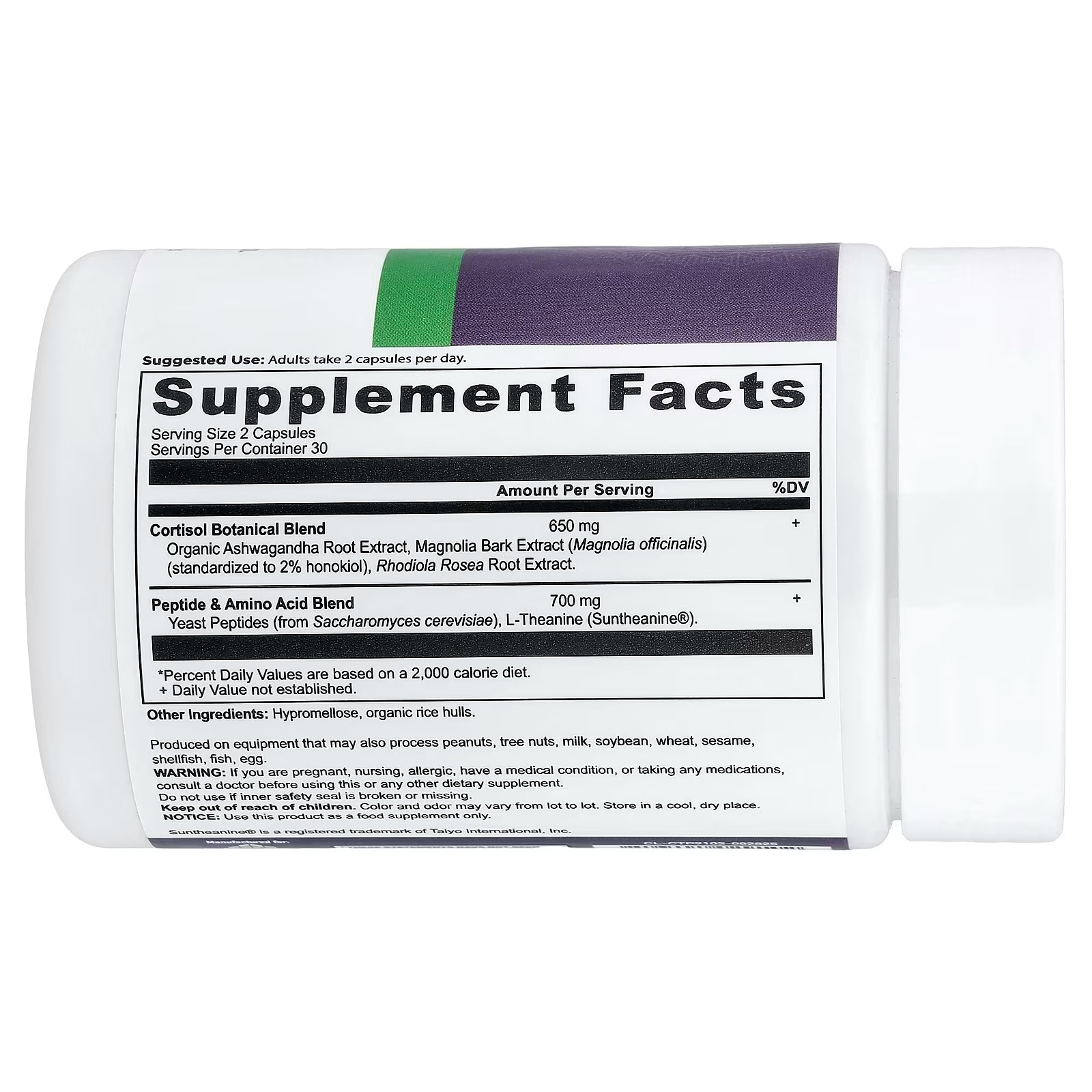 Ancient Nutrition Active Peptides Cortisol Support Capsules – Stress & Wellness Support Supplement thumbnail 2