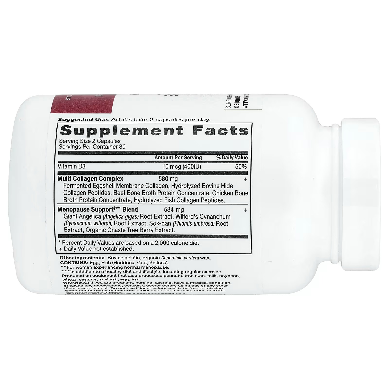 Ancient Nutrition Menopause Support + Hydrolyzed Collagen Peptides Capsules – Women’s Wellness Supplement thumbnail 2