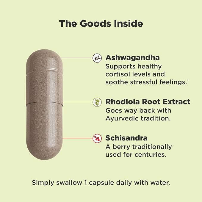 OLLY Chill Adaptogen Ashwagandha & Rhodiola 30 Capsules – Mood Support thumbnail 2