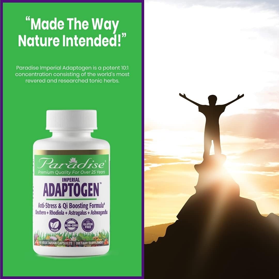 Paradise Herbs Ashwagandha Adaptogen Blend 60 Capsules – Herbal Supplement thumbnail 5
