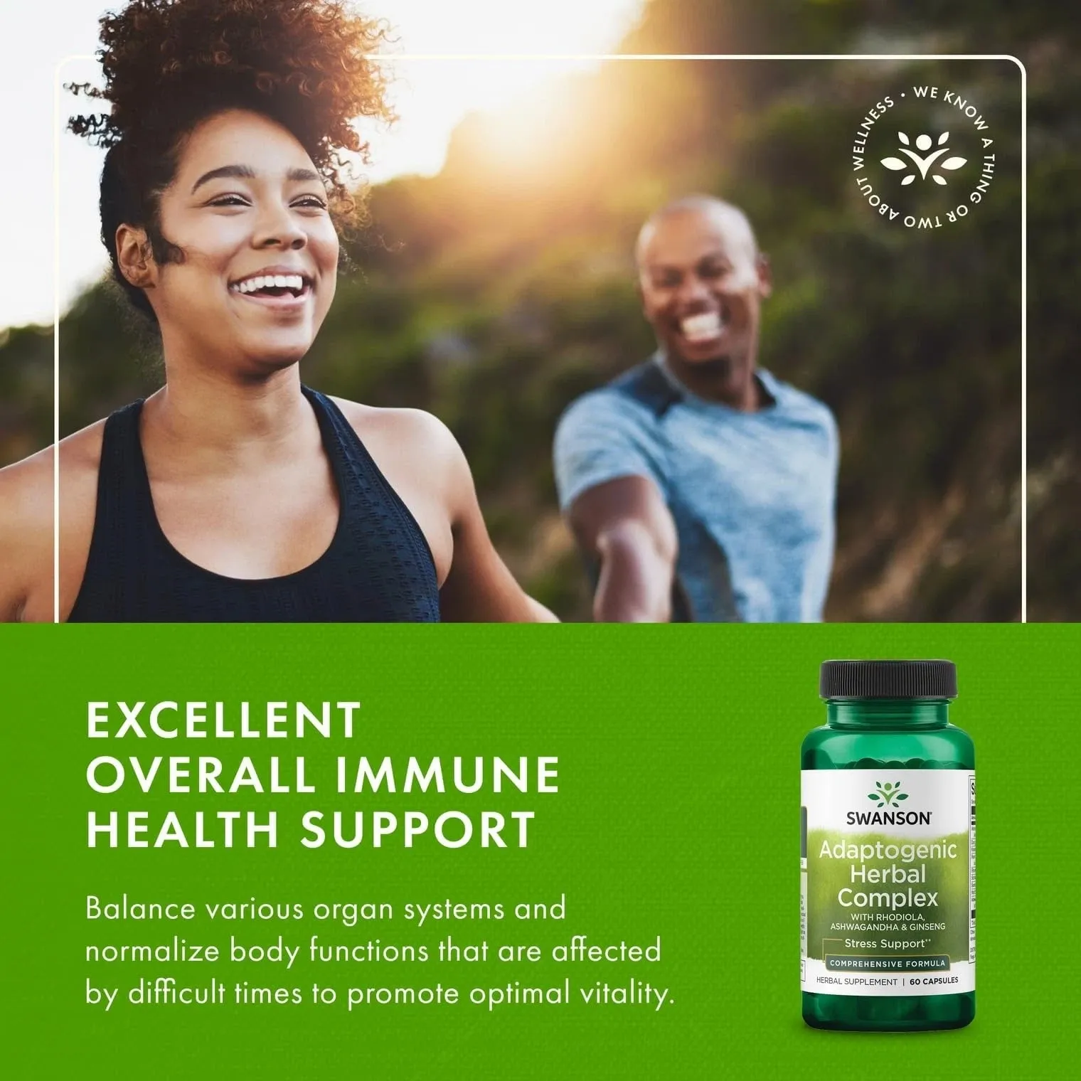 Swanson Adaptogen Complex with Rhodiola, Ashwagandha & Ginseng thumbnail 2