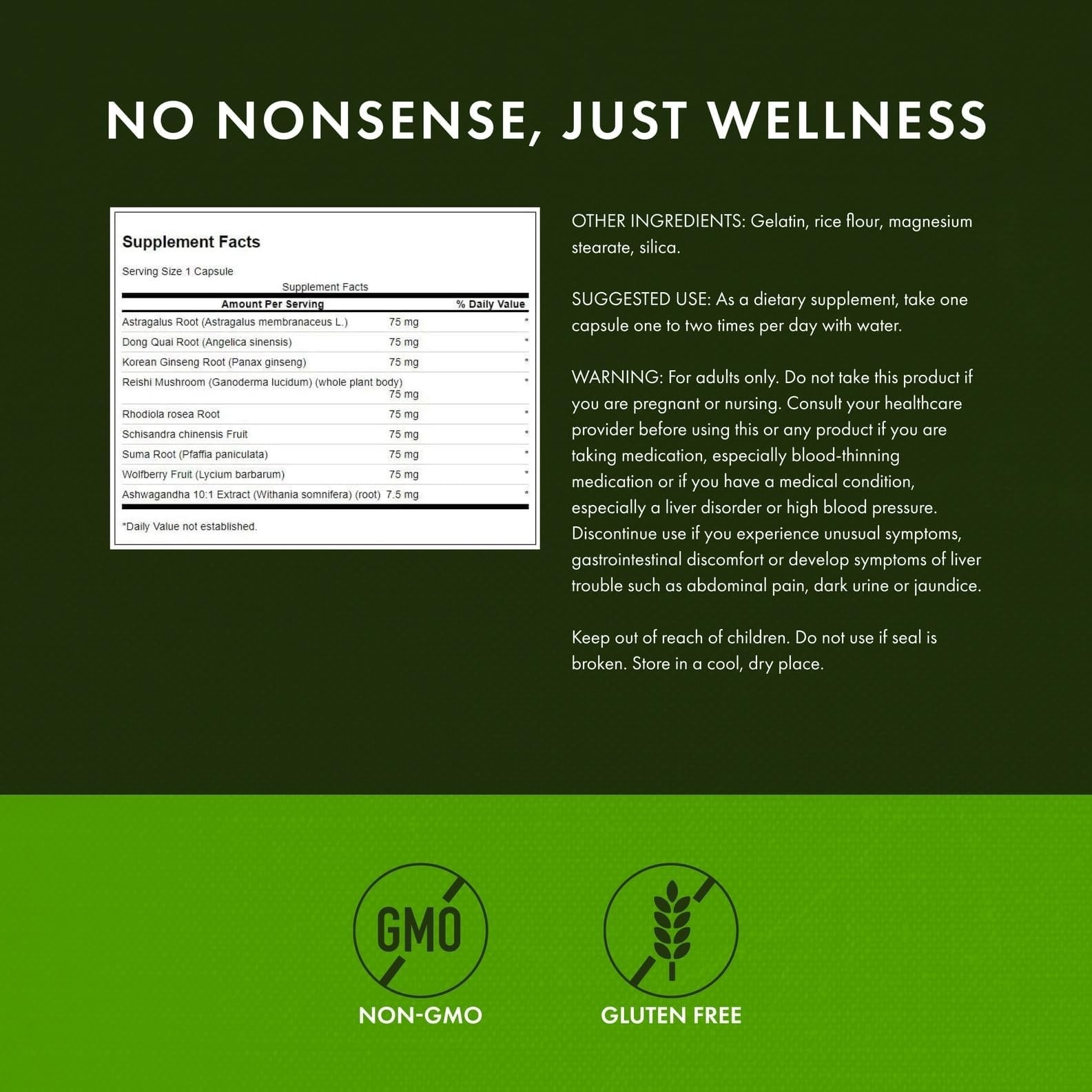 Swanson Adaptogen Complex with Rhodiola, Ashwagandha & Ginseng thumbnail 3