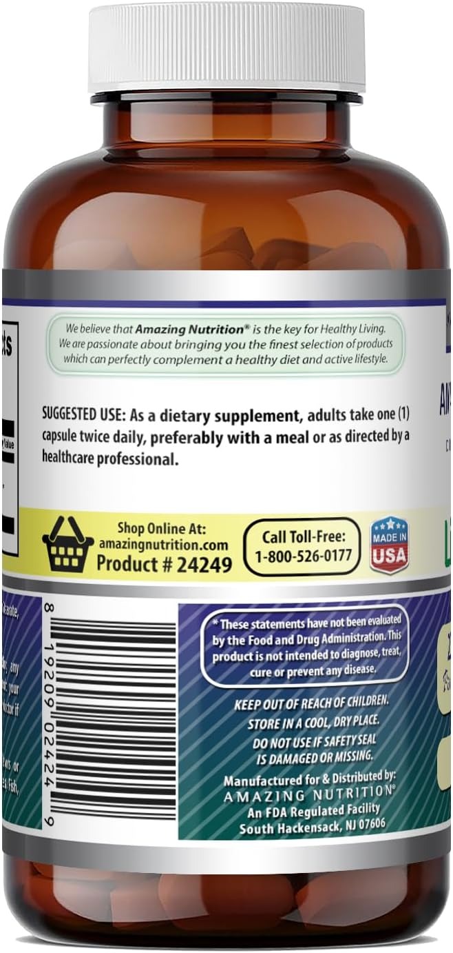 Amazing Formulas Alpha Lipoic Acid 200mg Capsules – Non-GMO & Gluten-Free thumbnail 4