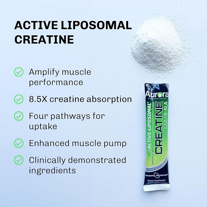 Aurora Nutrascience Active-Liposomal Creatine Plus GAA & R-ALA – 10 Packets thumbnail 2