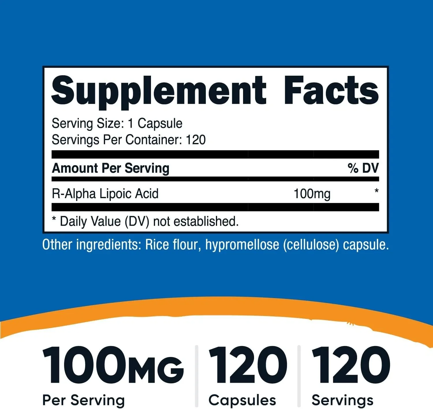 Nutricost R-ALA 100mg – High-Quality Alpha Lipoic Acid Supplement thumbnail 3