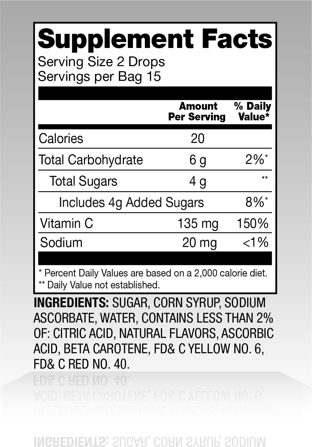 Amazon Basic Care Vitamin C Drops – Lemon, Orange & Grapefruit Flavors thumbnail 4