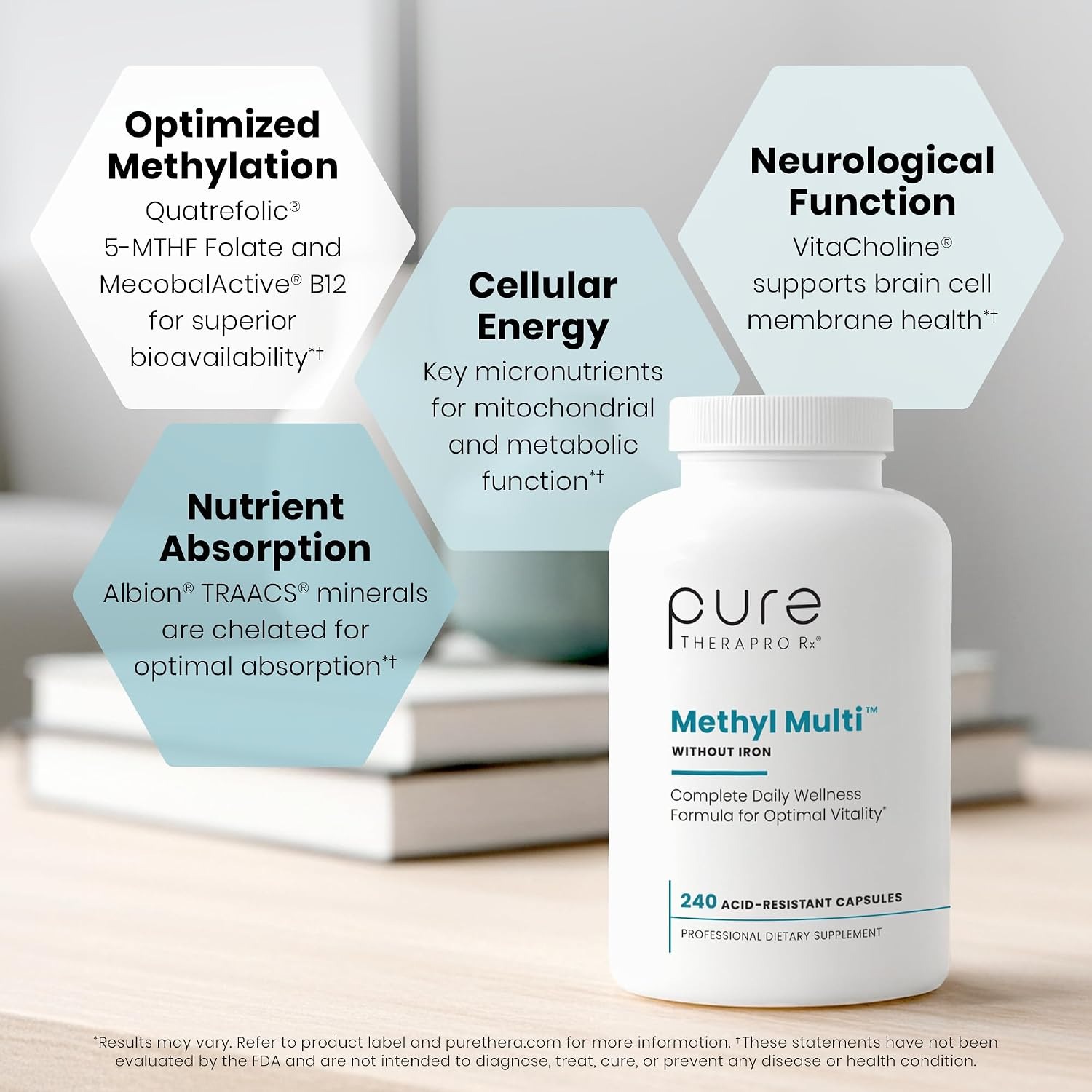 Pure Therapro Rx Methyl Multi – Iron-Free Multivitamin, 240 Capsules thumbnail 5