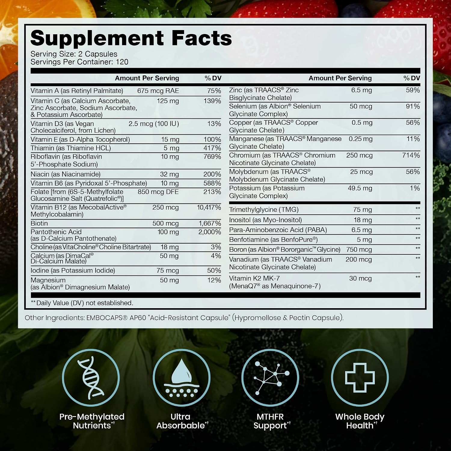 Pure Therapro Rx Methyl Multi – Iron-Free Multivitamin, 240 Capsules thumbnail 3