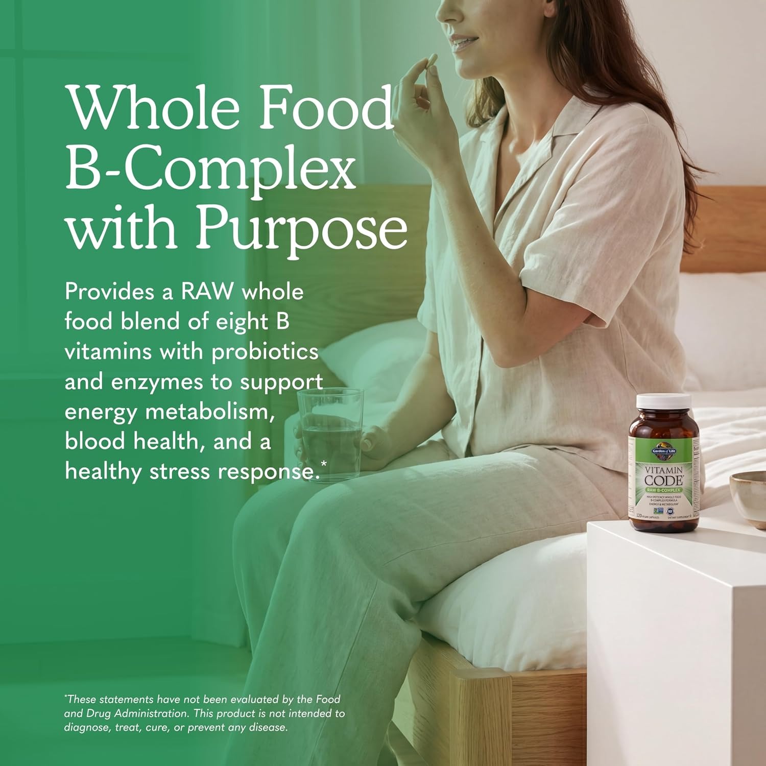 Garden of Life Vitamin Code B-Complex – Raw Vegan Capsules, 120 Count thumbnail 3