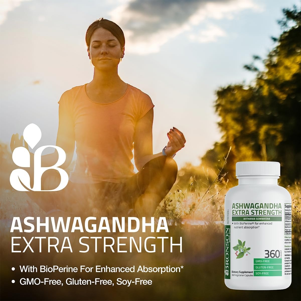 Bronson Extra Strength Ashwagandha – Stress & Mood Support thumbnail 3