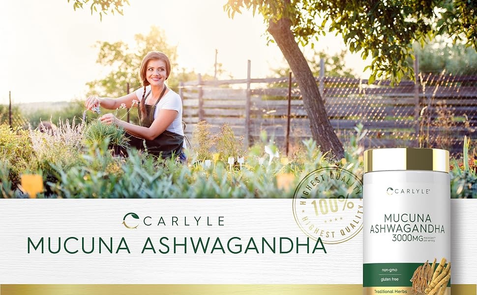 Carlyle Mucuna Pruriens with Ashwagandha & Black Pepper – 250 Capsules thumbnail 8