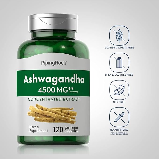 Piping Rock Ashwagandha Supplement | 120 Capsules thumbnail 4