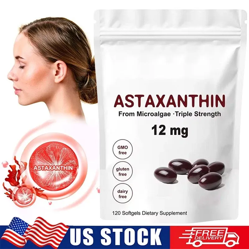 Micro Ingredients Astaxanthin 12mg 120 Softgels with MCT Oil thumbnail 2