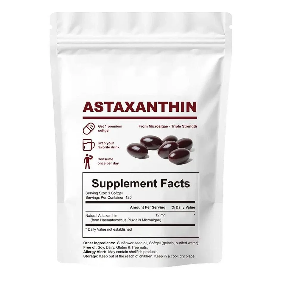 Micro Ingredients Astaxanthin 12mg 120 Softgels with MCT Oil thumbnail 4