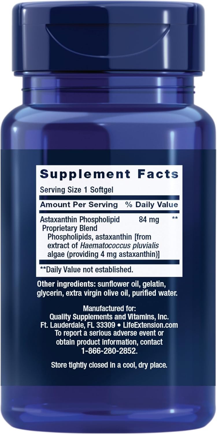 Life Extension Astaxanthin Algae-Derived 30 Softgels thumbnail 2