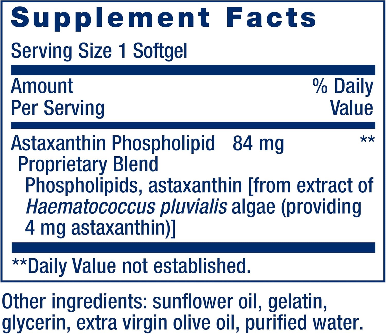 Life Extension Astaxanthin Algae-Derived 30 Softgels thumbnail 3