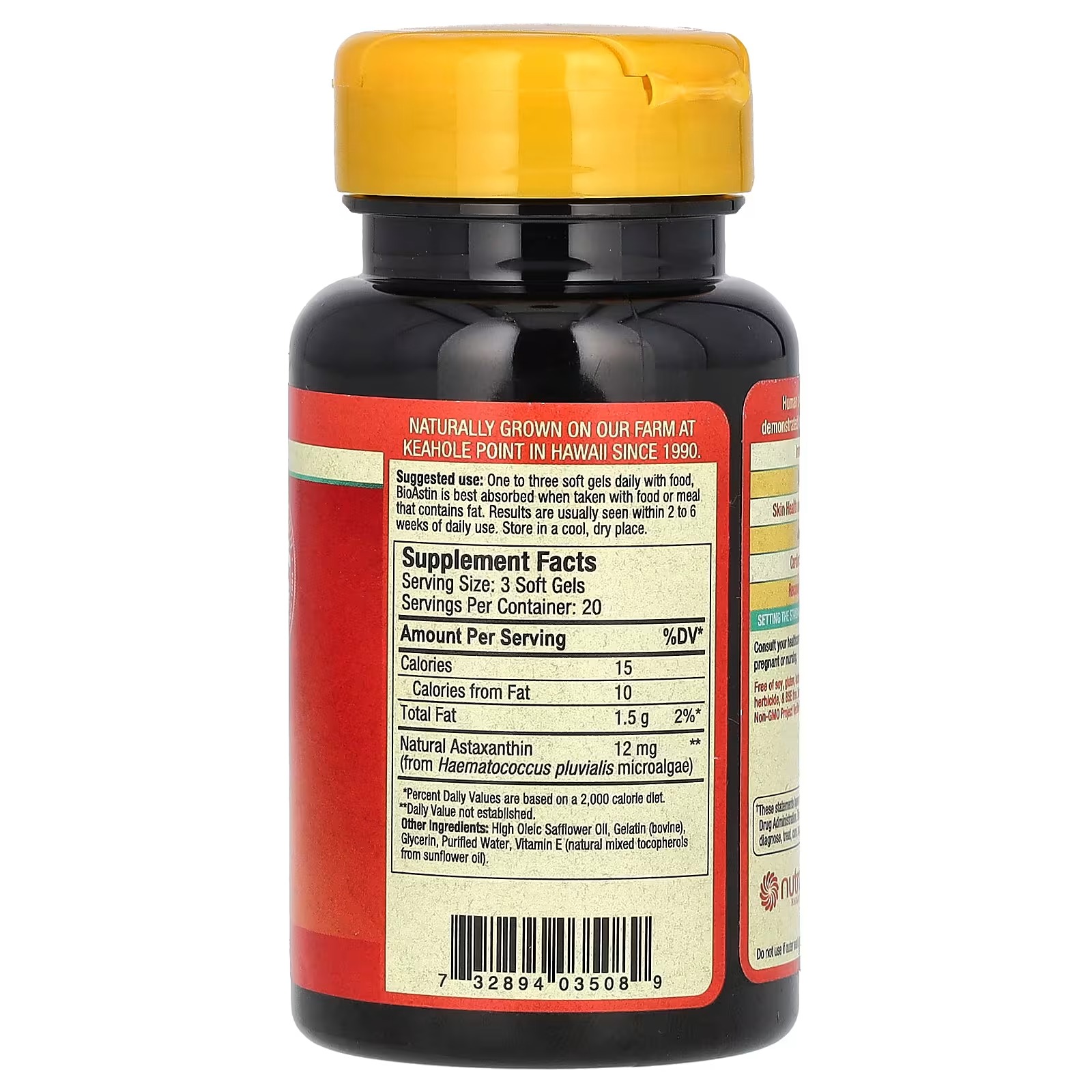 Nutrex Hawaii BioAstin Astaxanthin 12mg Supplement 50 Softgels thumbnail 2