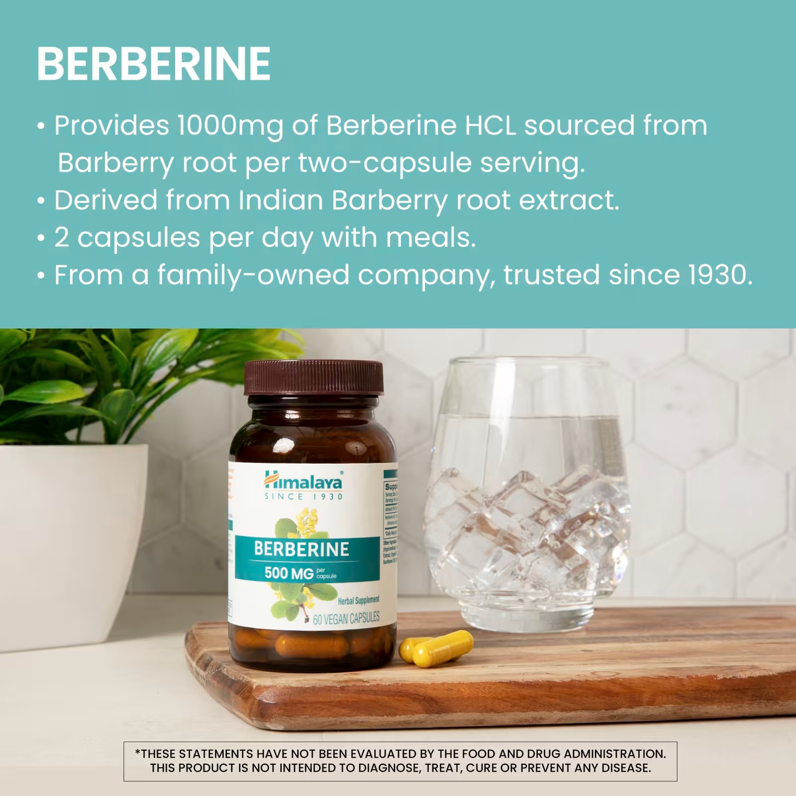 Himalaya Berberine 500mg Per Capsule | Vegan Dietary Supplement thumbnail 2